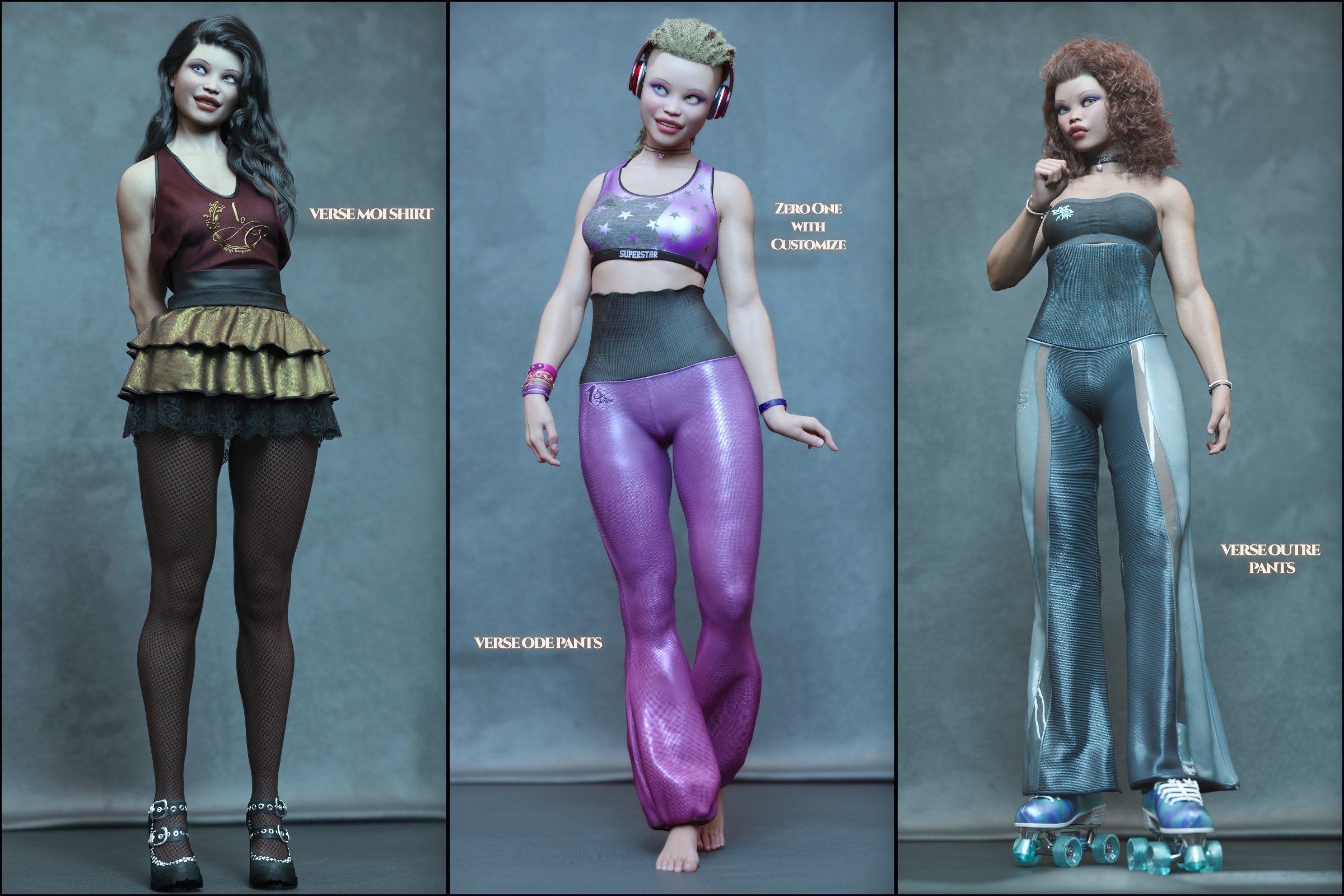 Loungewear Expressive Styles for Verse Clothing Sets Loungewear Expressive Styles for Verse Clothing Sets by: Aeon Soul, 3D Models by Daz 3D