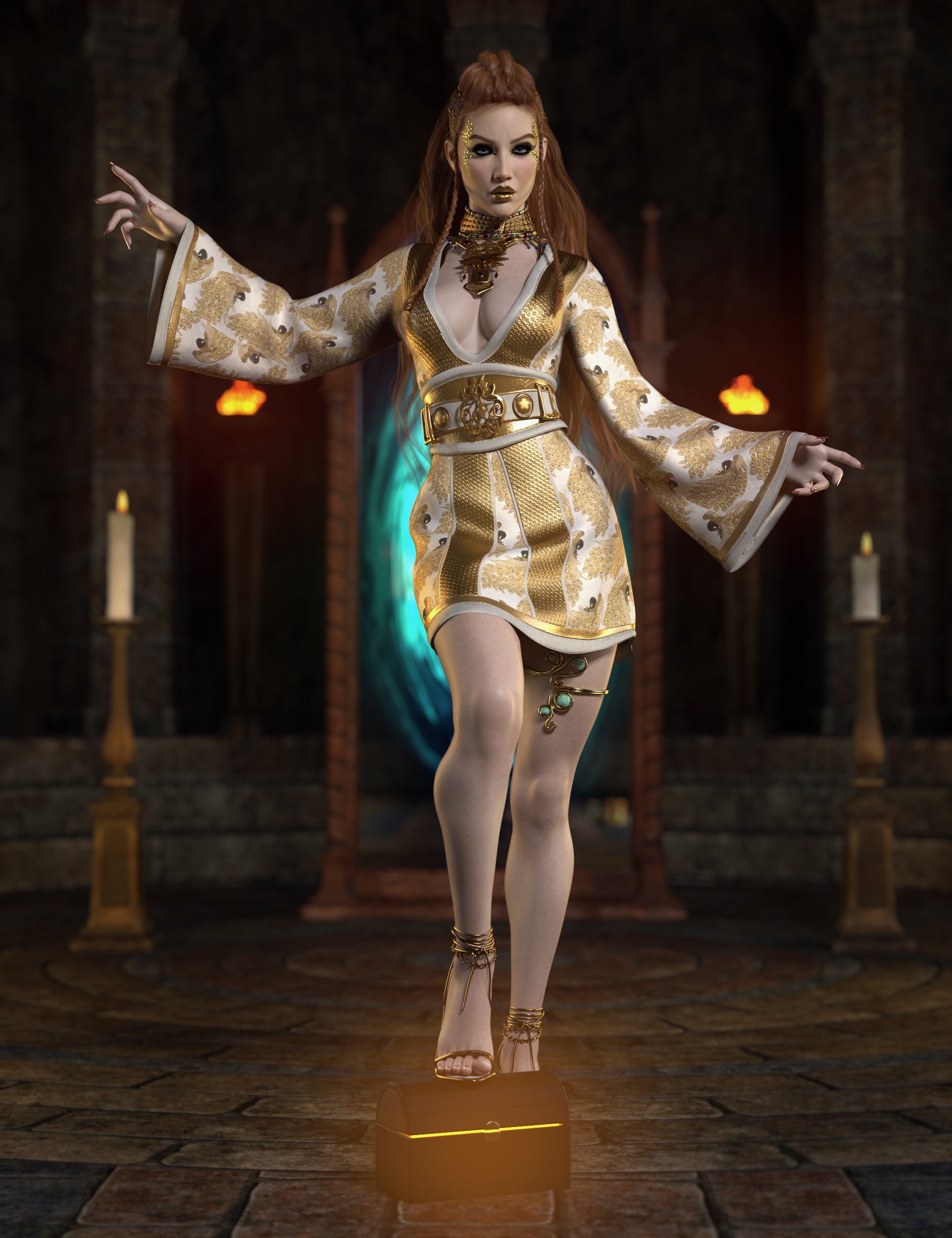 101 Series: Moonlight Alchemy Poses for Genesis 8.1 Female by: 3D Sugar, 3D Models by Daz 3D