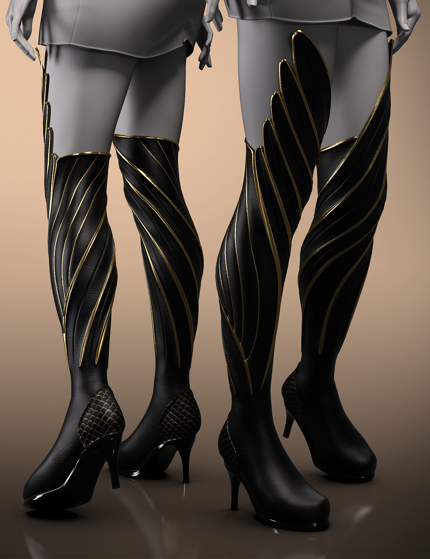 Keeper of the Feathers Boots for Genesis 8 and 8.1 Females | Daz 3D