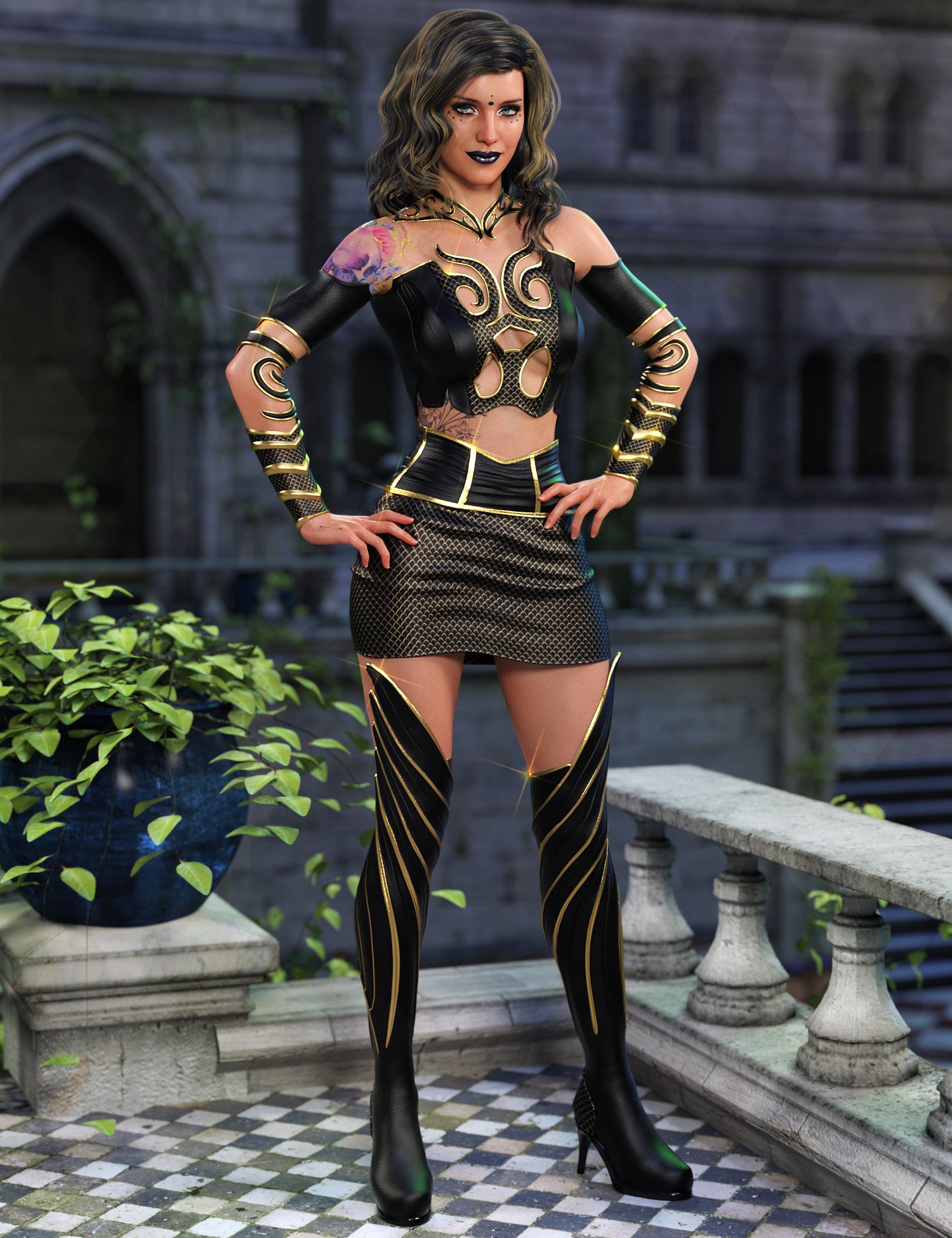 Keeper of the Feathers Outfit Bundle for Genesis 8 and 8.1 Females by: 4blueyesbucketload3d, 3D Models by Daz 3D