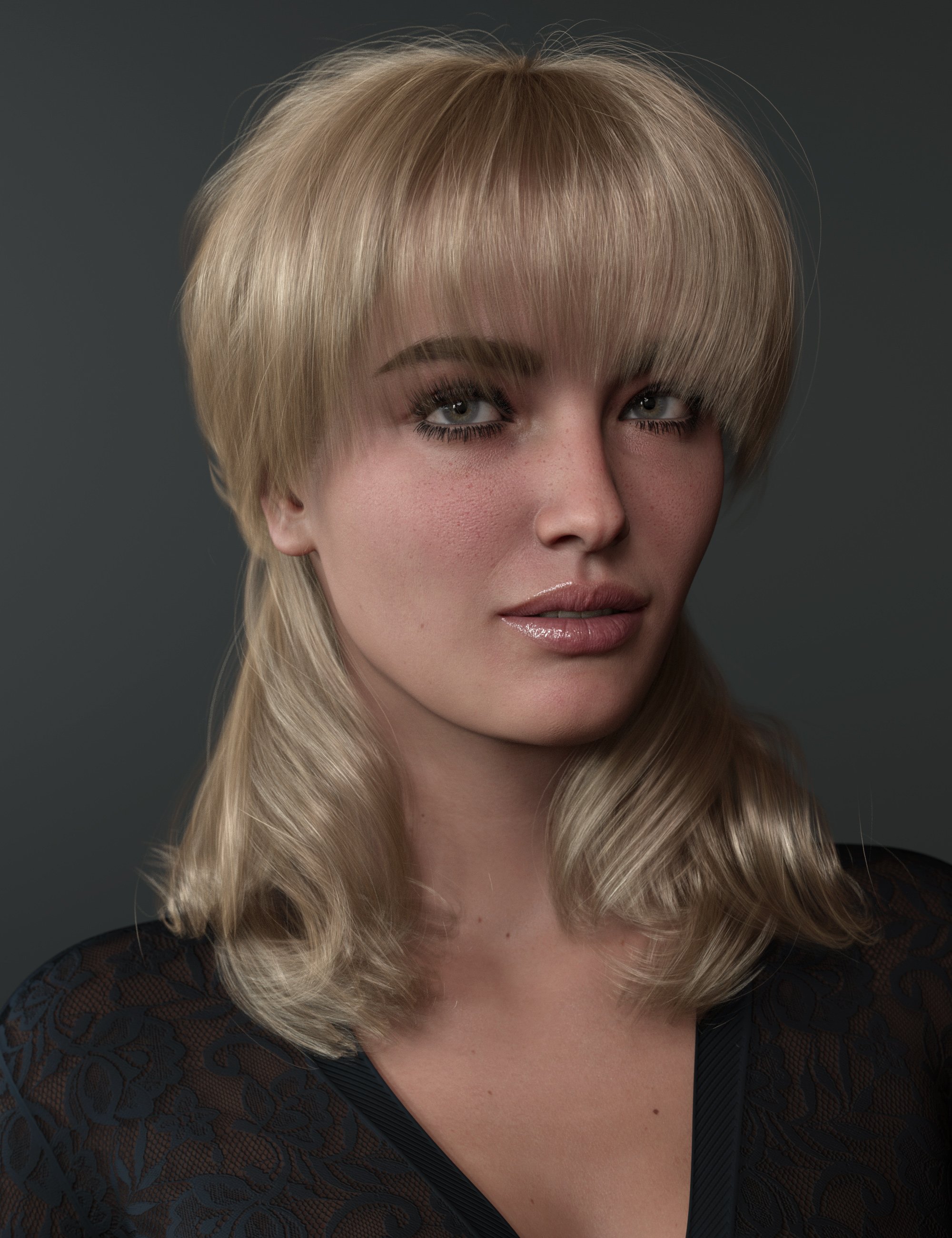 Tied Back Hair For Genesis 8 Female 