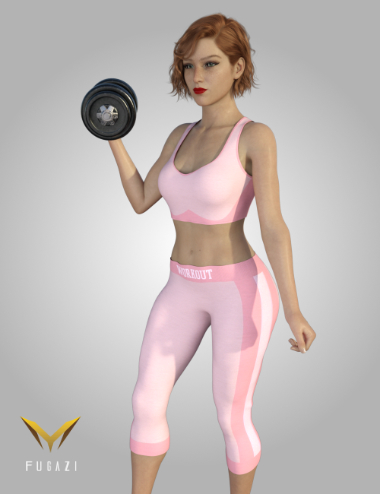 FG Workout Outfit for Genesis 8 and 8.1 Females by: Ironman, 3D Models by Daz 3D