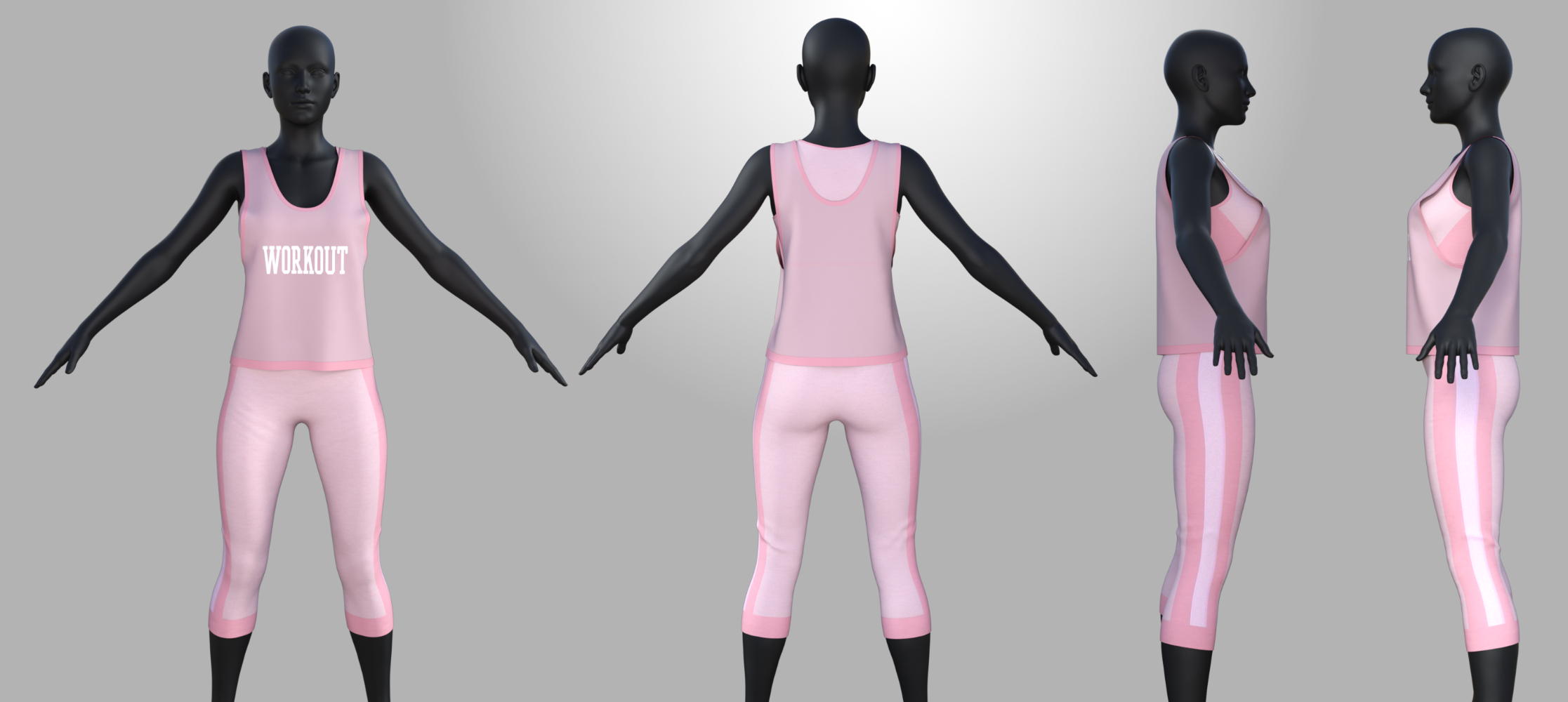 FG Workout Outfit for Genesis 8 and 8.1 Females by: Ironman, 3D Models by Daz 3D