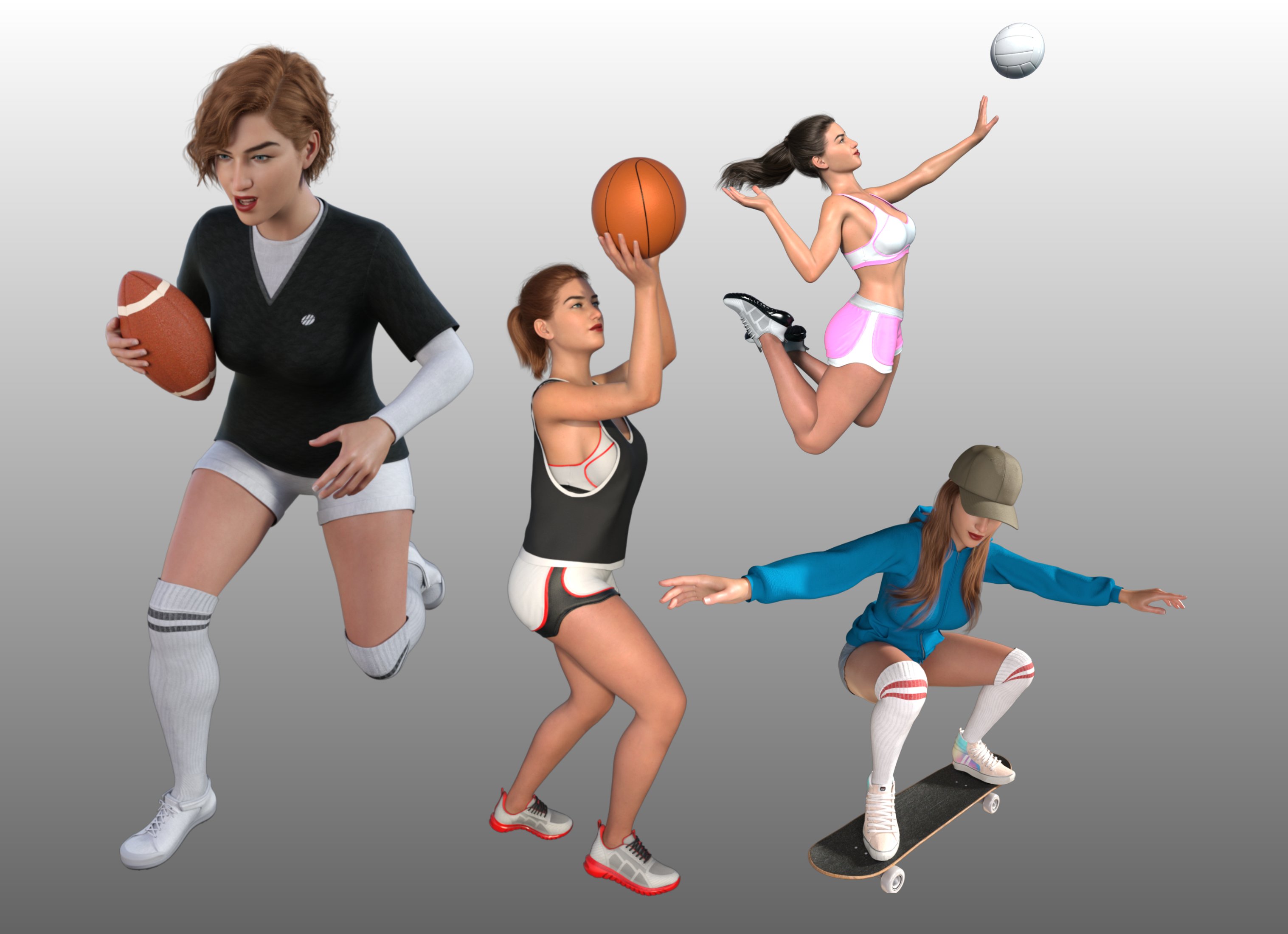 FG Sports Equipment Poses FG Sports Equipment Poses by: Ironman, 3D Models by Daz 3D