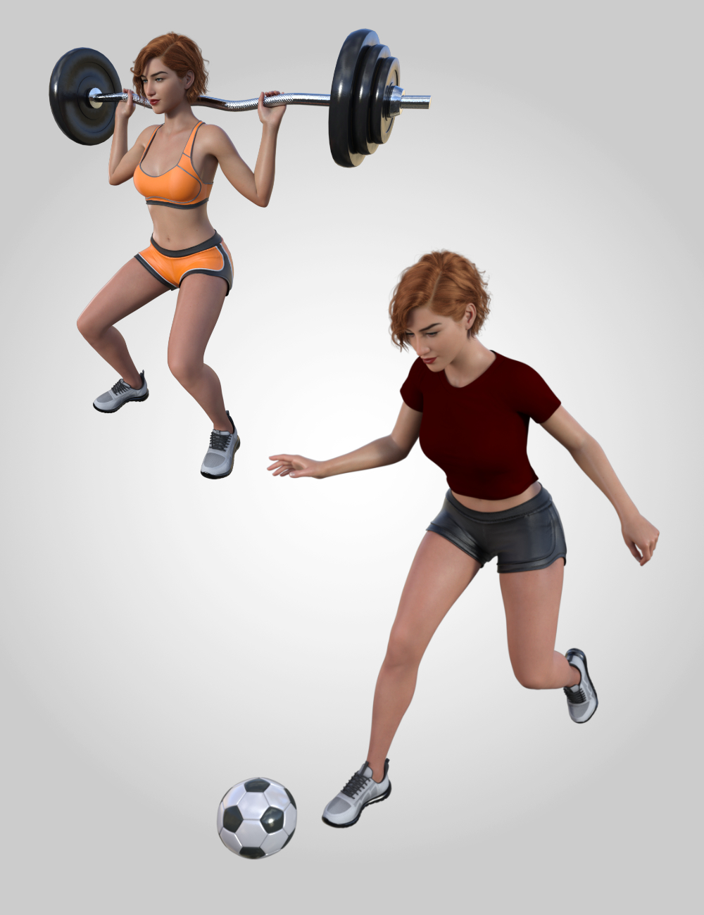 FG Sports Equipment Poses by: Ironman, 3D Models by Daz 3D