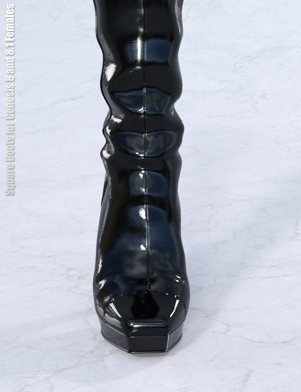 Square Boots for Genesis 8 and 8.1 Females | Daz 3D