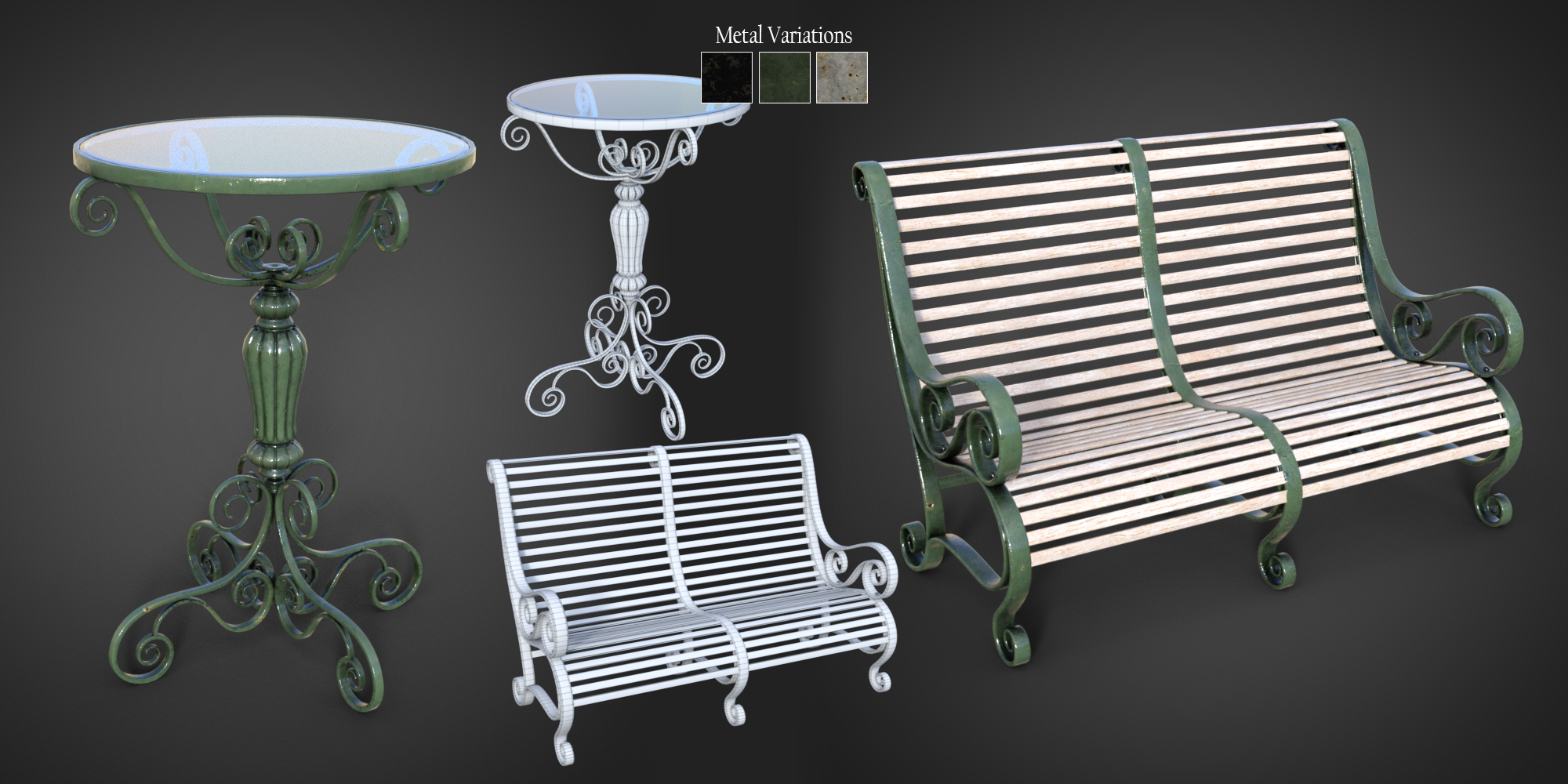 B.E.T.T.Y. Garden Furniture 02 by: B.E.T.T.Y, 3D Models by Daz 3D