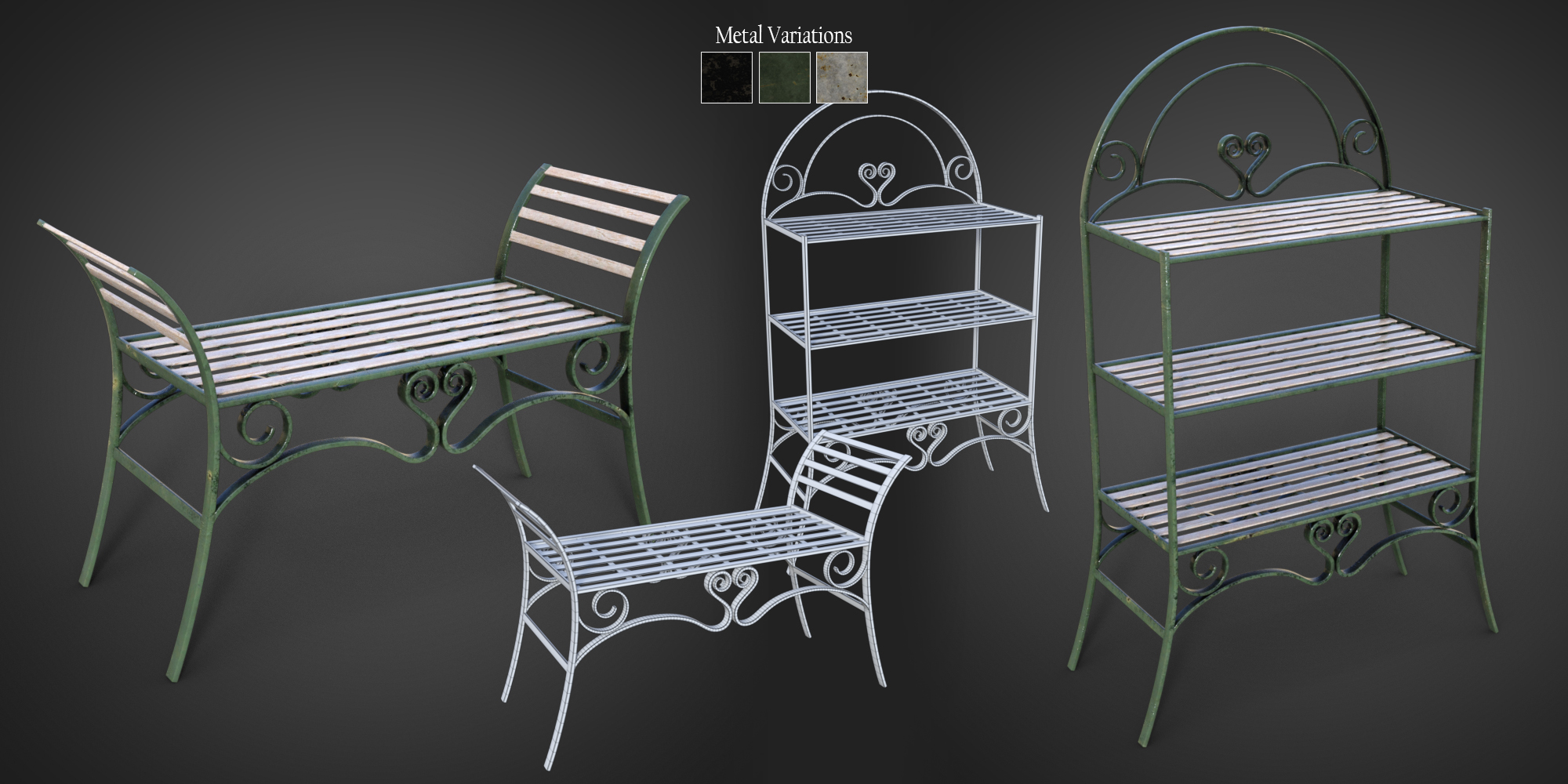 B.E.T.T.Y. Garden Furniture 02 by: B.E.T.T.Y, 3D Models by Daz 3D