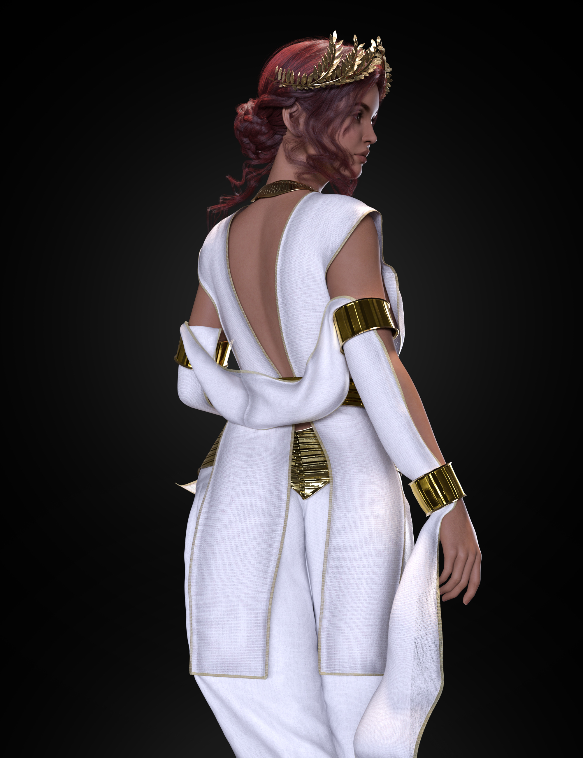 dForce Cassandra Goddess Hands Cloth for Genesis 8 and 8.1 Females by: Beautyworks, 3D Models by Daz 3D