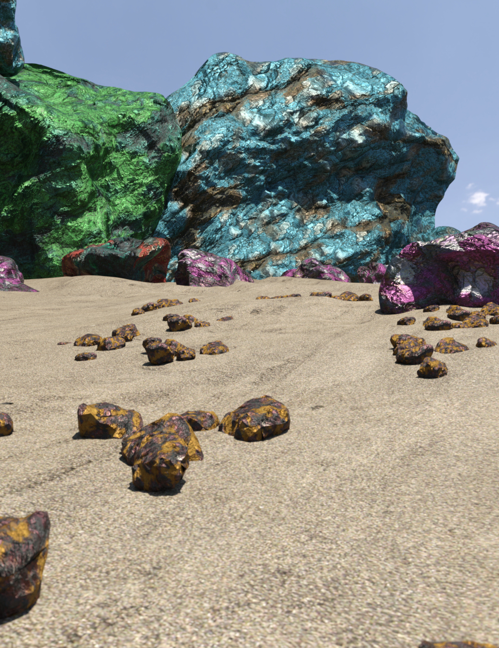 MMX Colorful Rock Shaders 2 for Iray by: Mattymanx, 3D Models by Daz 3D