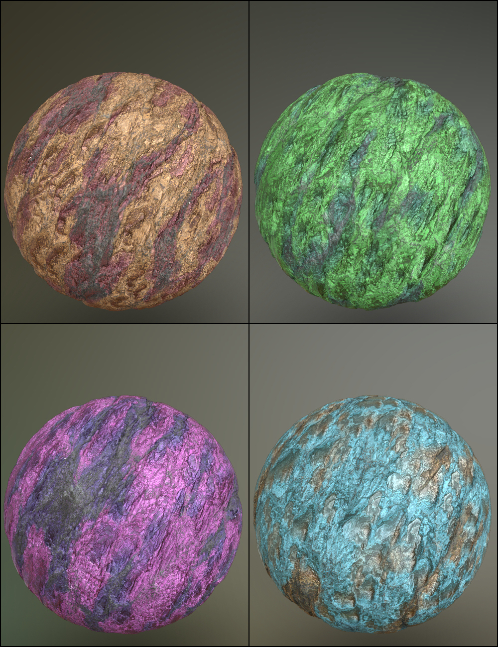 MMX Colorful Rock Shaders 2 for Iray by: Mattymanx, 3D Models by Daz 3D