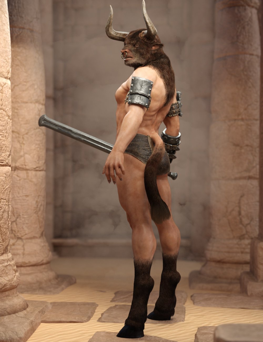 Classical Minotaur for Genesis 8.1 Male by: RawArt, 3D Models by Daz 3D