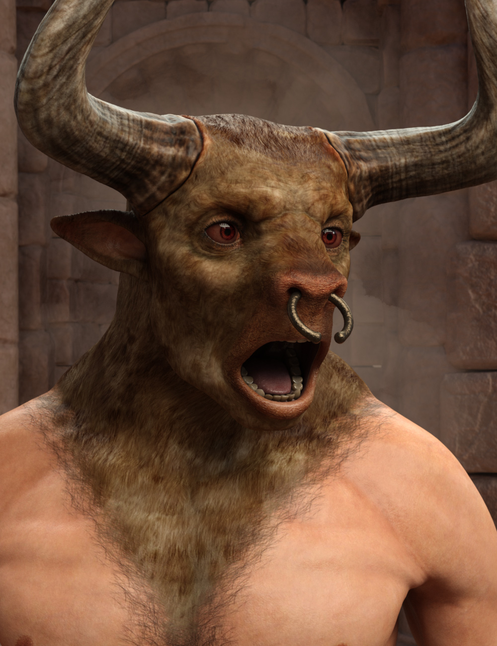 Classical Minotaur for Genesis 8.1 Male by: RawArt, 3D Models by Daz 3D