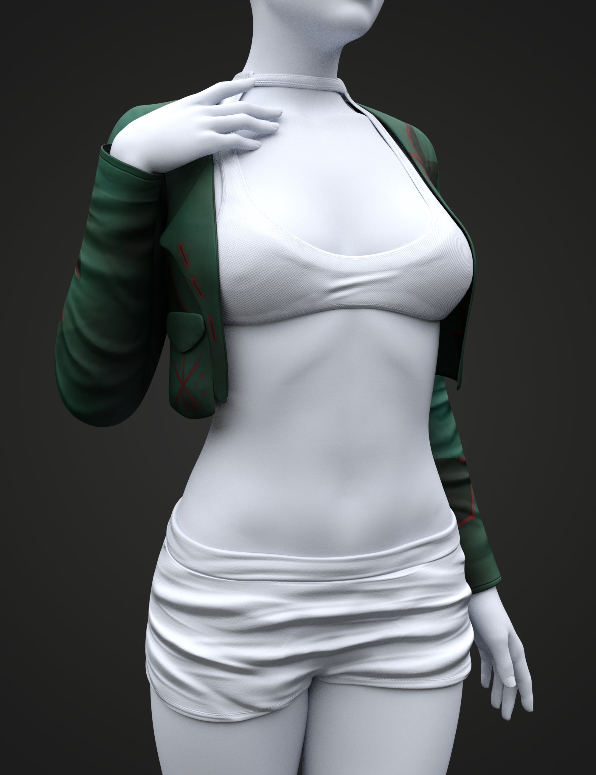 Casual Fashion V4 Jacket for Genesis 8 and 8.1 Females by: fjaa3d, 3D Models by Daz 3D