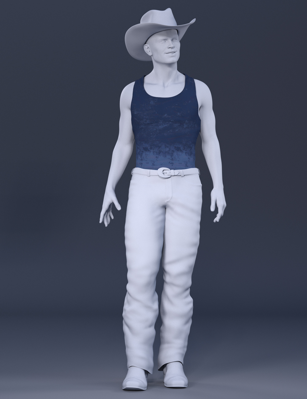 Modern Cowboy Tank Top for Genesis 8 and 8.1 Males Modern Cowboy Tank Top for Genesis 8 and 8.1 Males by: Barbara BrundonUmblefugly, 3D Models by Daz 3D