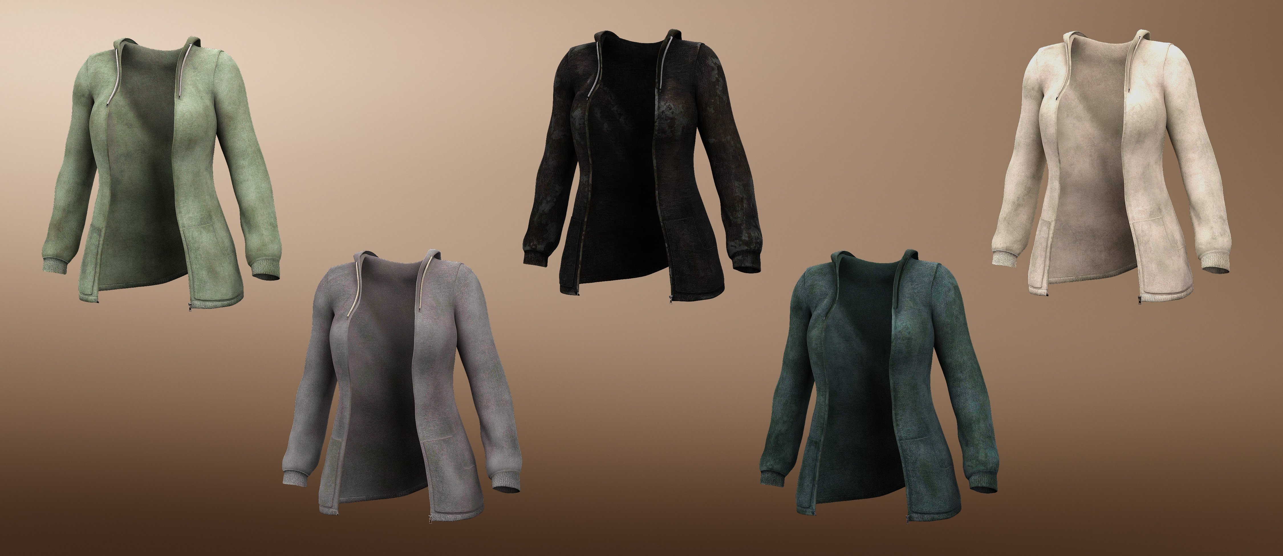 Survival Instinct Jacket for Genesis 8 and 8.1 Females by: Barbara Brundon, 3D Models by Daz 3D