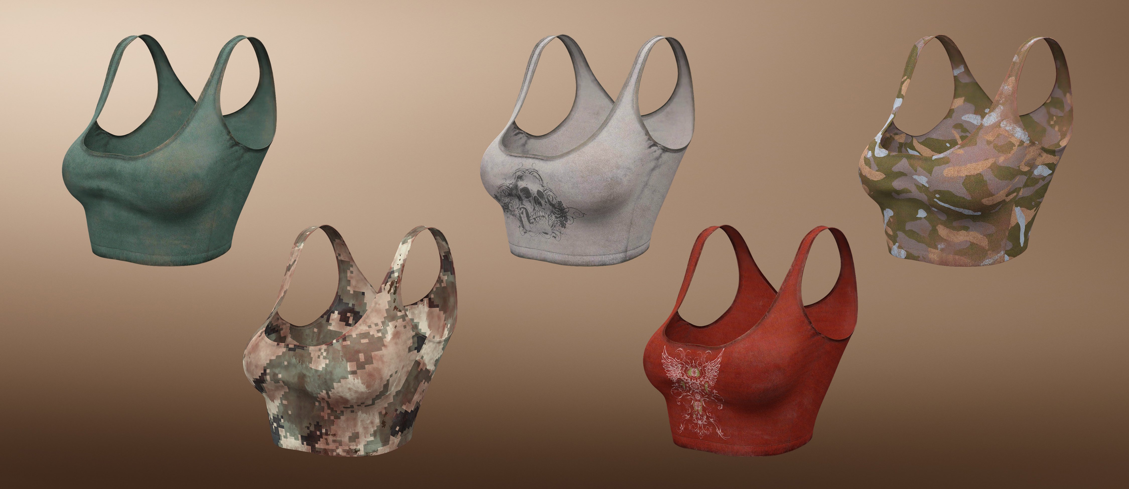 Survival Instinct Top for Genesis 8 and 8.1 Females by: Barbara Brundon, 3D Models by Daz 3D