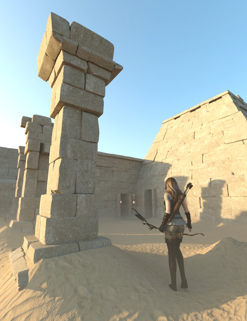 Ramses Ruins by: EnterablesAbsolute Studios, 3D Models by Daz 3D