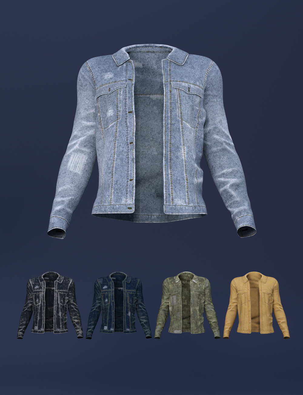 Modern Cowboy Jacket for Genesis 8 and 8.1 Males by: Barbara BrundonUmblefugly, 3D Models by Daz 3D