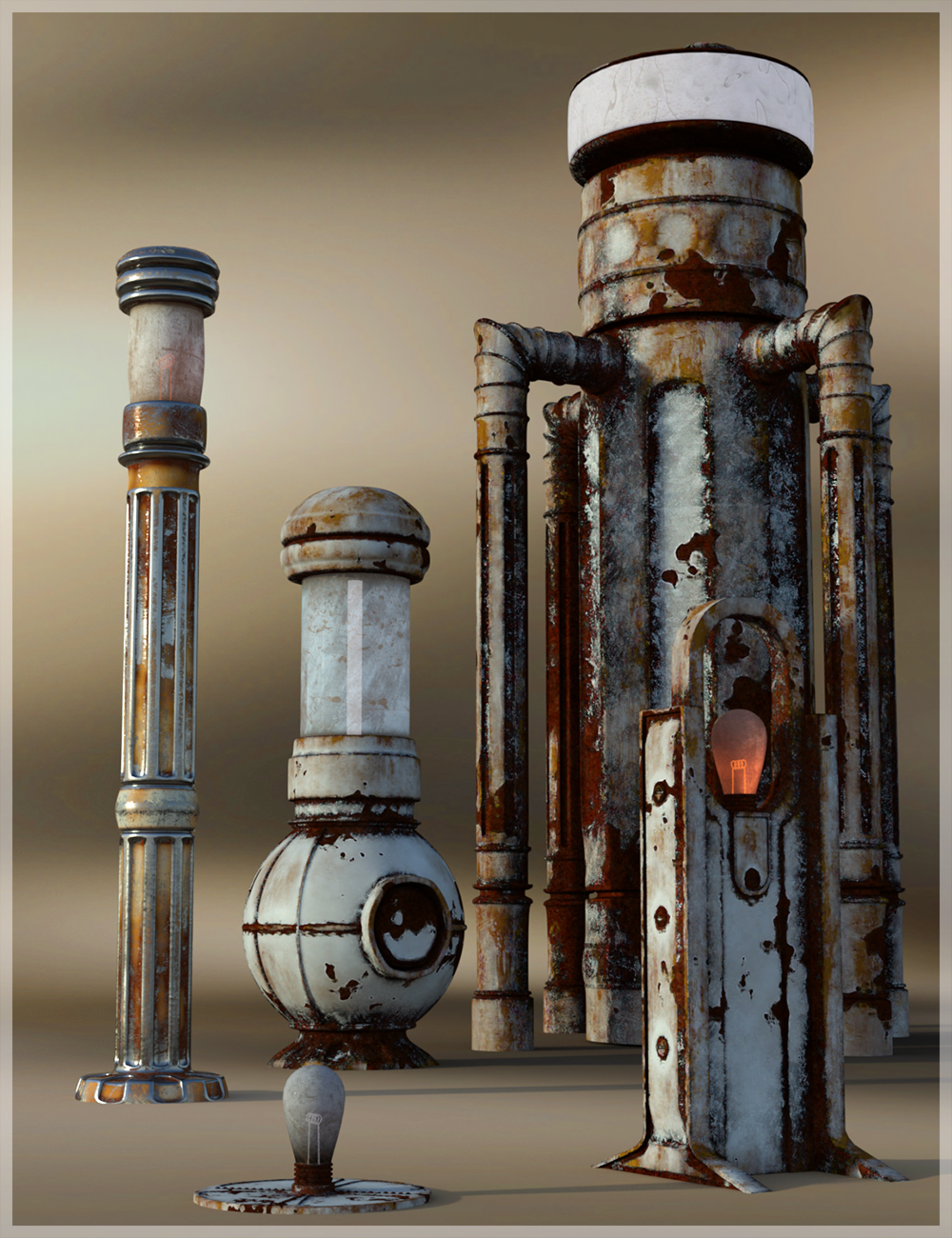 ND Steamy Deco: The Lamps by: Nathy Design, 3D Models by Daz 3D
