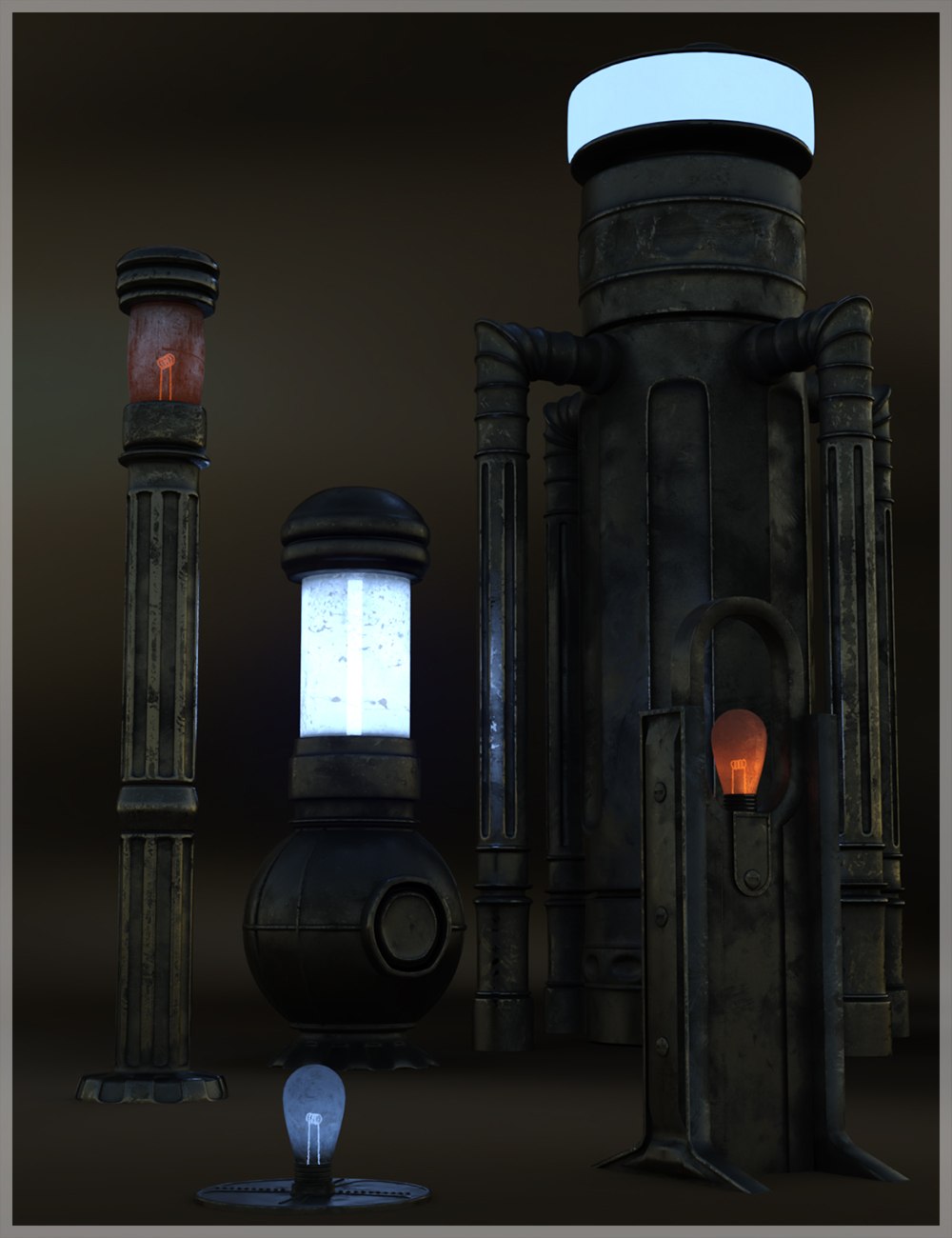 ND Steamy Deco: The Lamps by: Nathy Design, 3D Models by Daz 3D