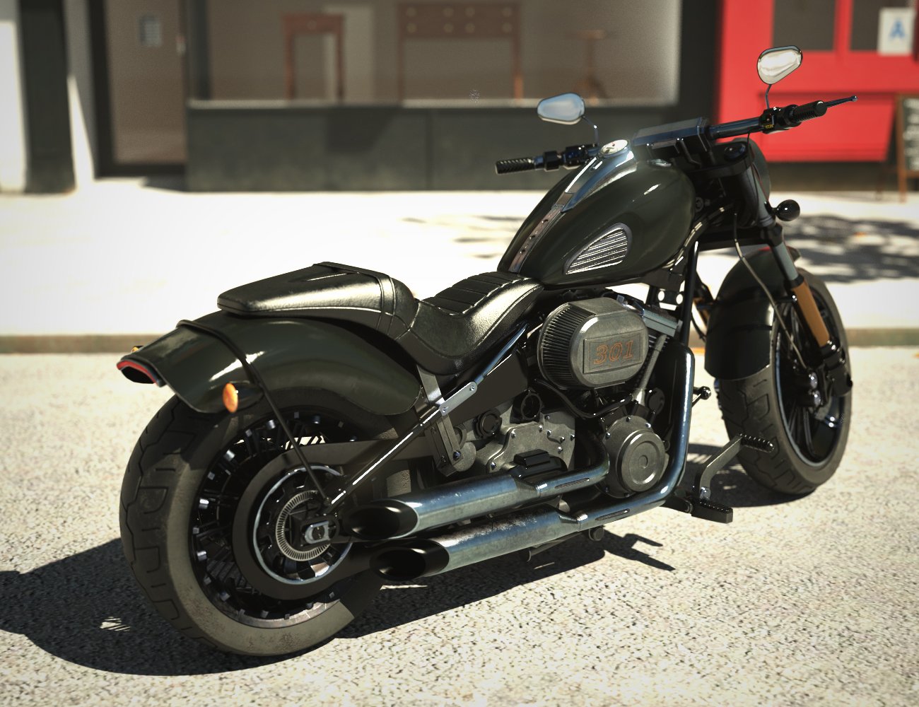 CH Modern Cruiser Motorcycle by: Charlie, 3D Models by Daz 3D
