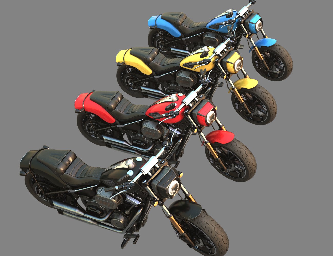 CH Modern Cruiser Motorcycle by: Charlie, 3D Models by Daz 3D