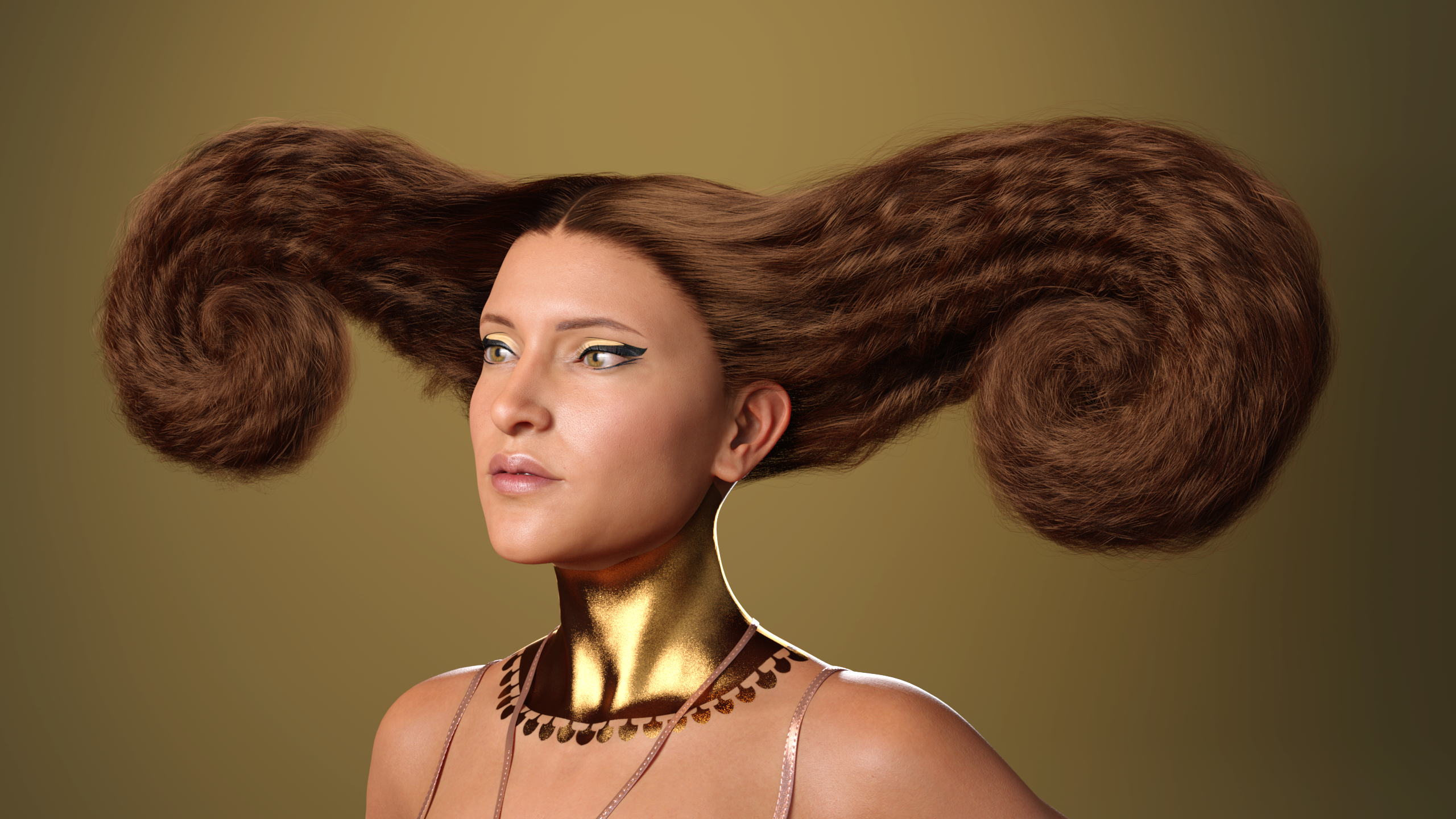 Tauriella Hair for Genesis 8 and 8.1 Females by: Toyen, 3D Models by Daz 3D