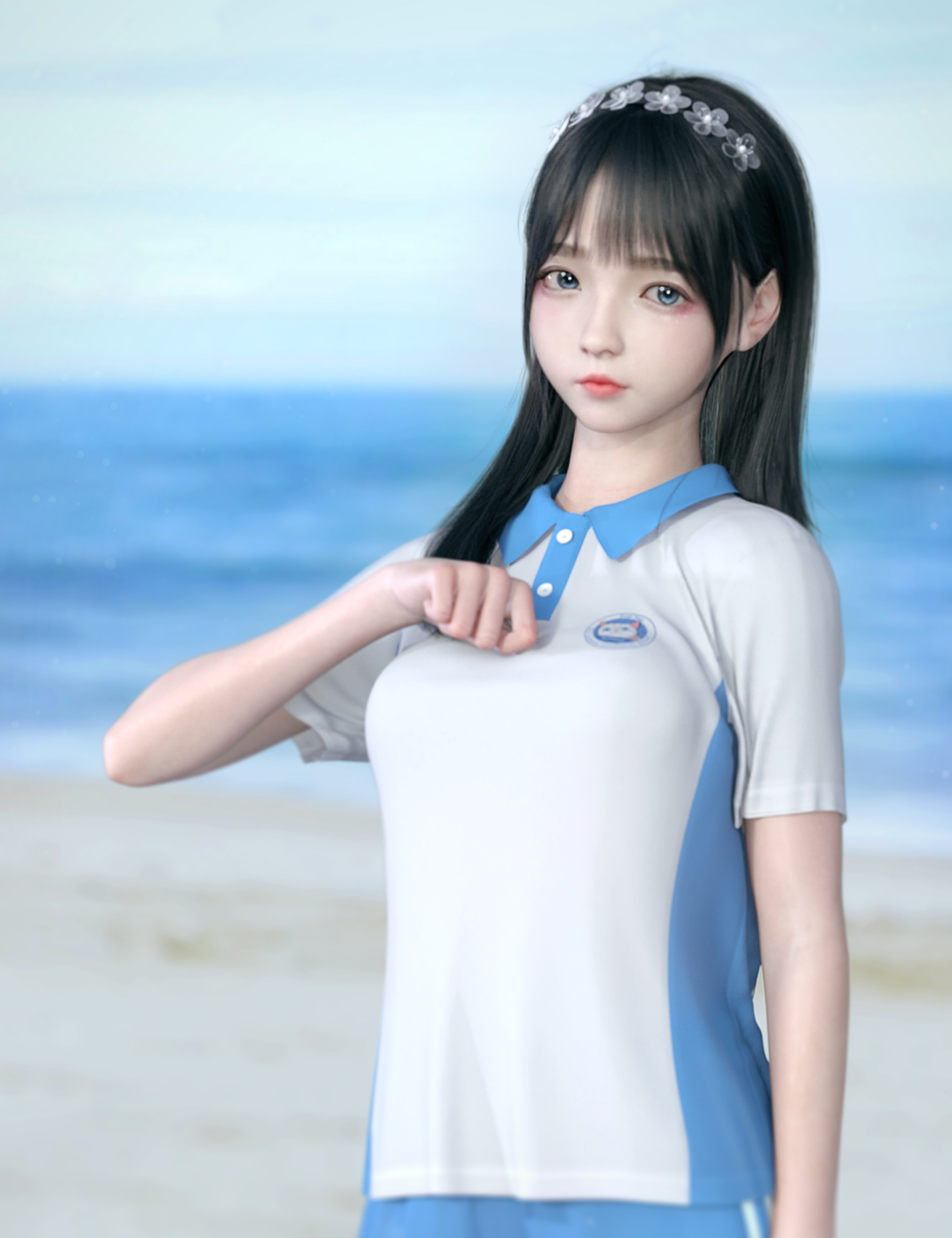 dForce SU School Uniform for Genesis 8 and 8.1 Females by: Sue Yee, 3D Models by Daz 3D