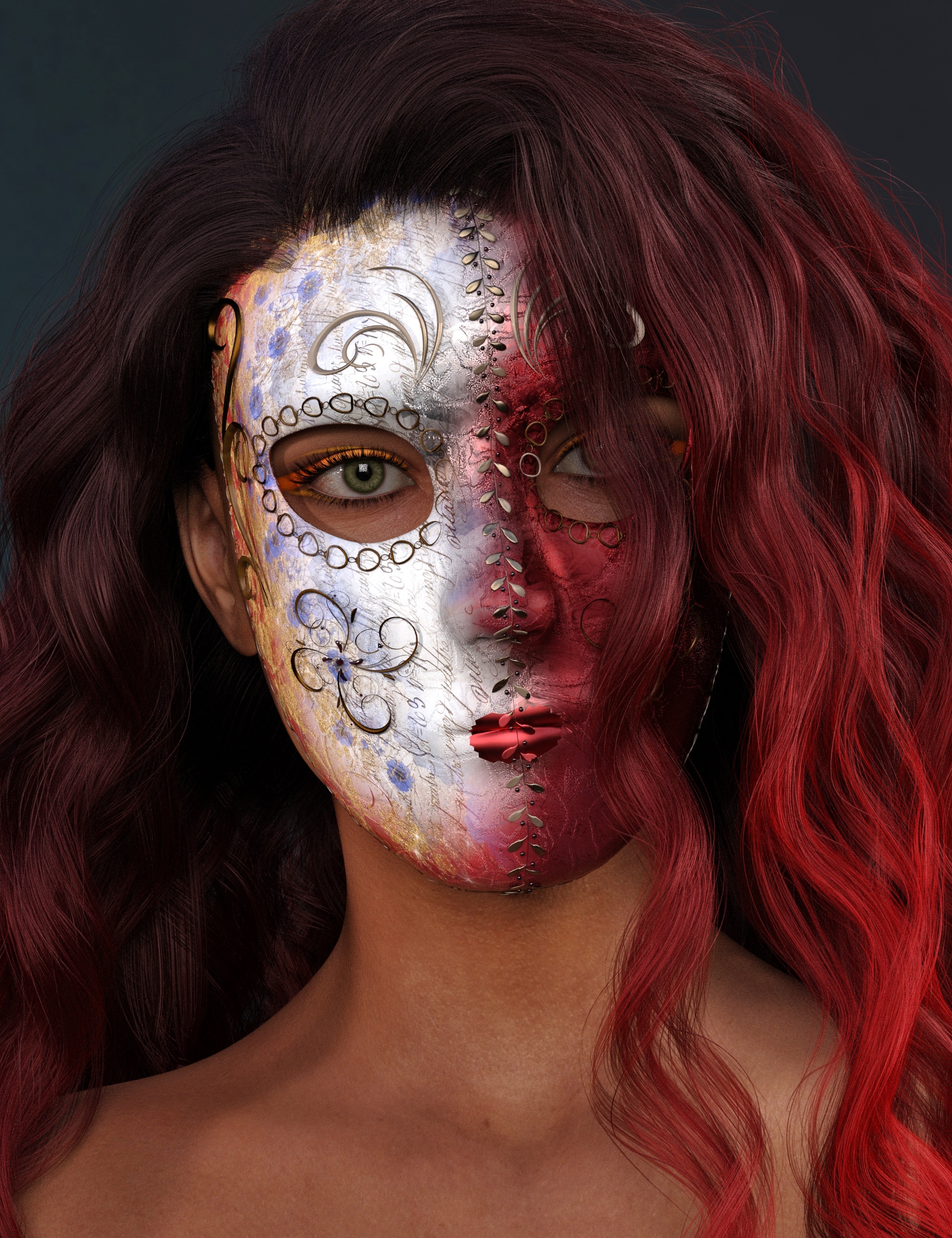 Carnival Mask for Genesis 8 and 8.1 Females