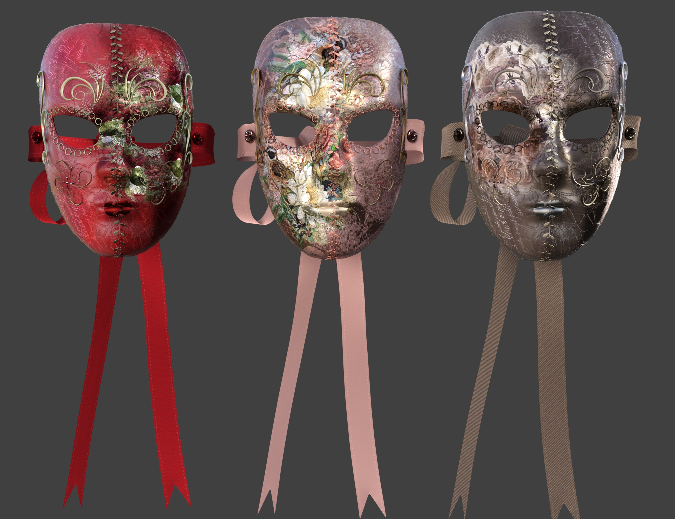Carnival Mask for Genesis 8 and 8.1 Females by: Nelmi, 3D Models by Daz 3D
