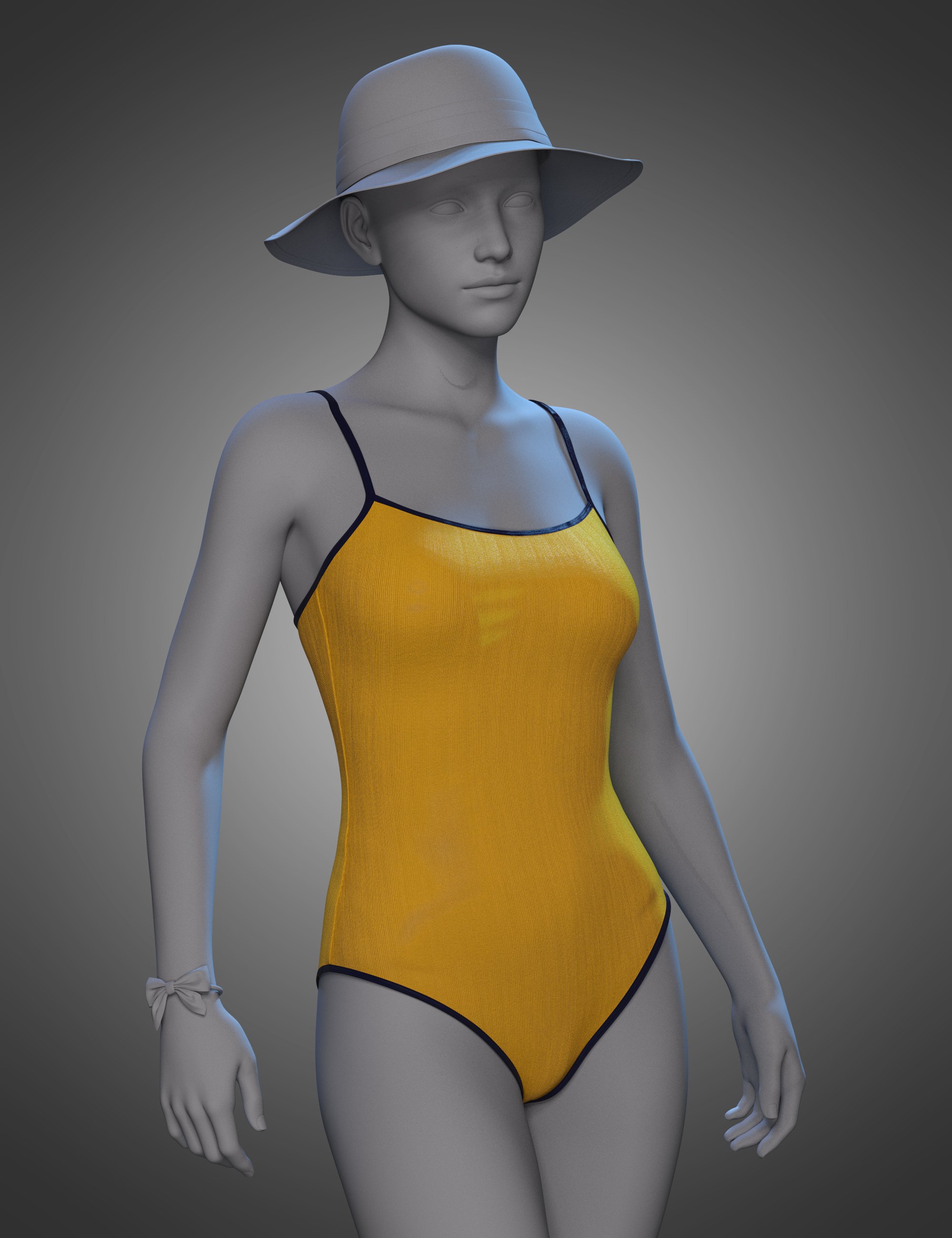Beach Vacation Swimsuit 1 for Genesis 8 and 8.1 Females by: Green Finger, 3D Models by Daz 3D