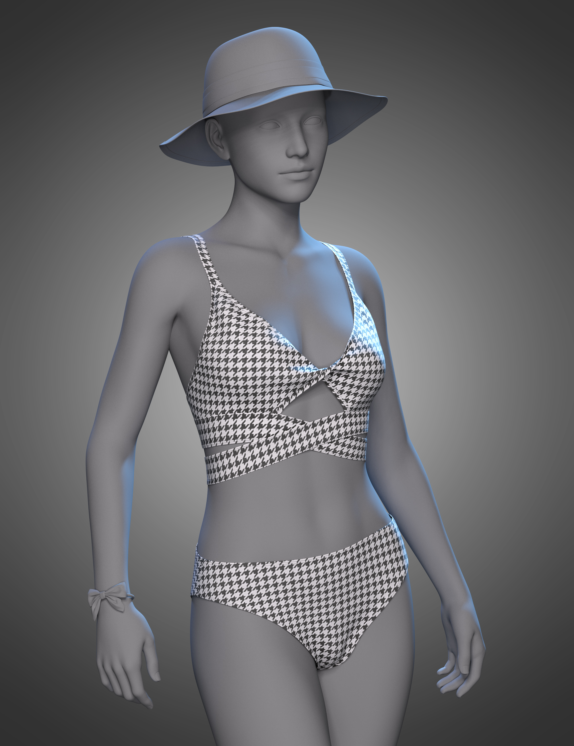 Beach Vacation Swimsuit 2 for Genesis 8 and 8.1 Females by: Green Finger, 3D Models by Daz 3D