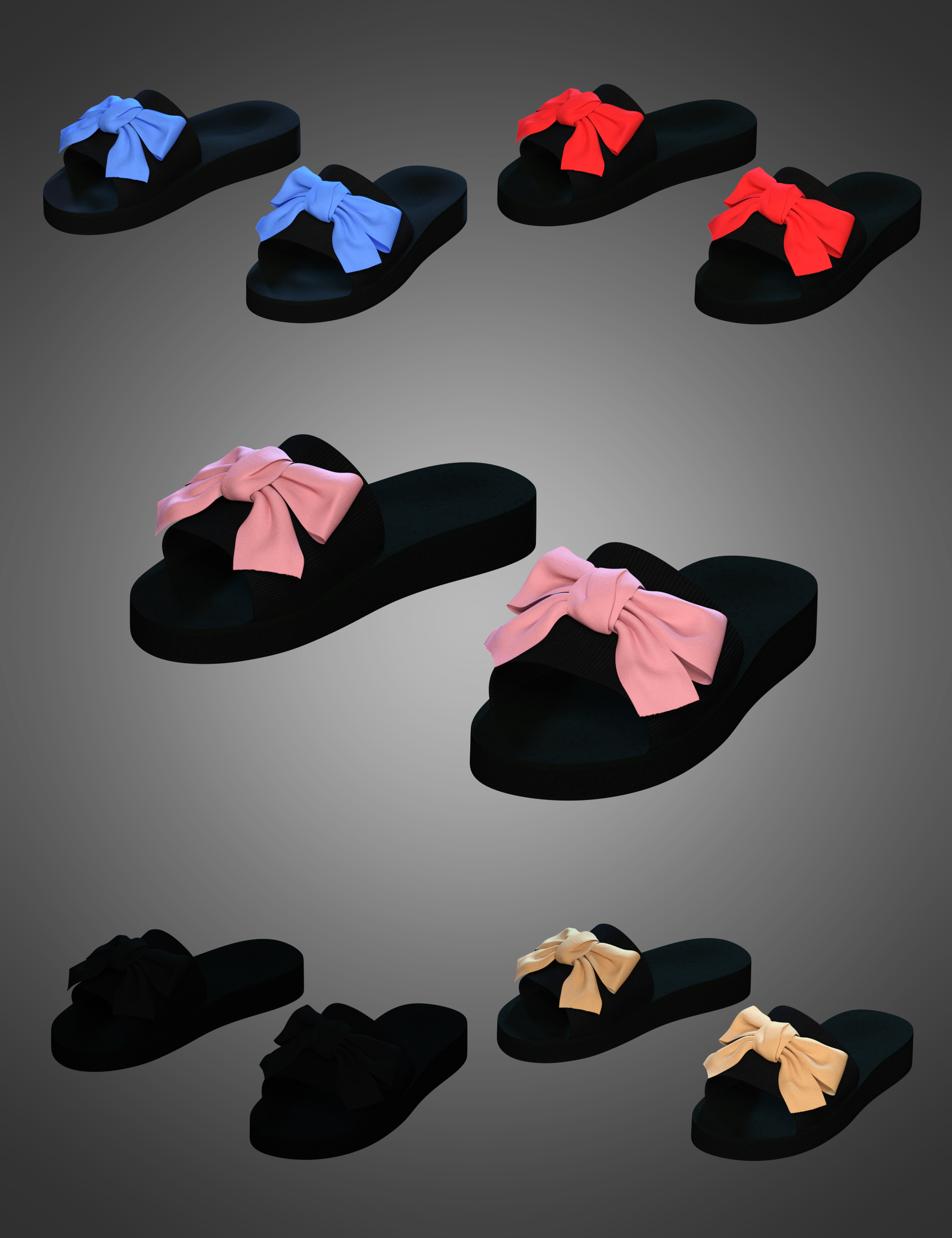 Beach Vacation Shoes for Genesis 8 and 8.1 Females
