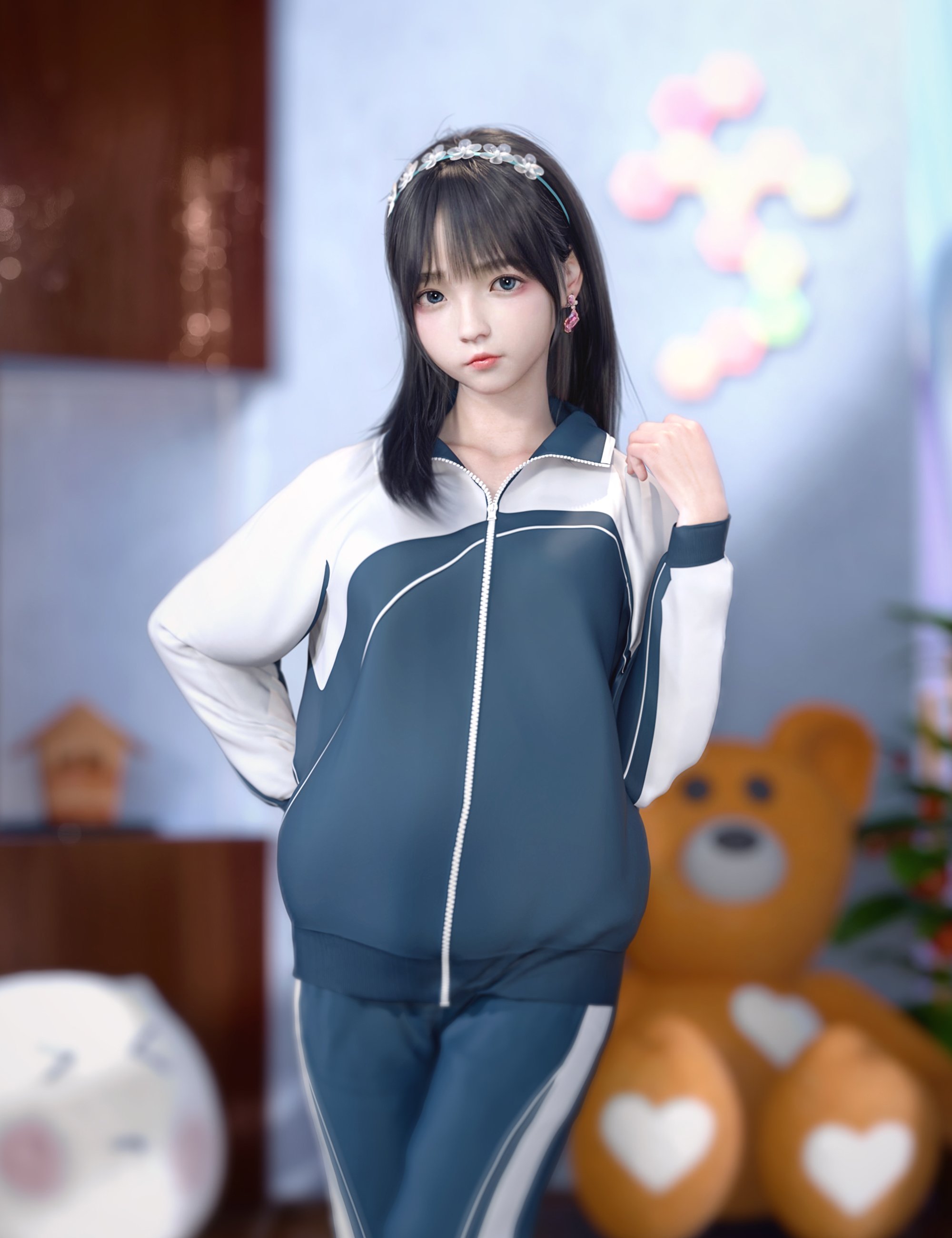 dForce SU Spring School Uniform for Genesis 8 and 8.1 Females by: Sue Yee, 3D Models by Daz 3D