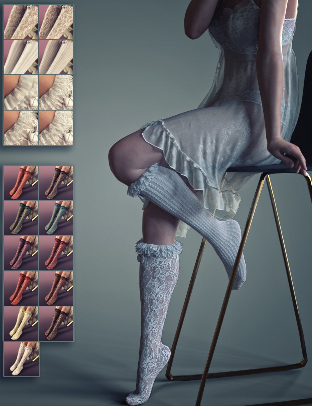 KuJ Kawaii Fashion Socks and Shoes Collection II for Genesis 8 and 8.1 Females KuJ Kawaii Fashion Socks and Shoes Collection II for Genesis 8 and 8.1 Females by: Kujira, 3D Models by Daz 3D