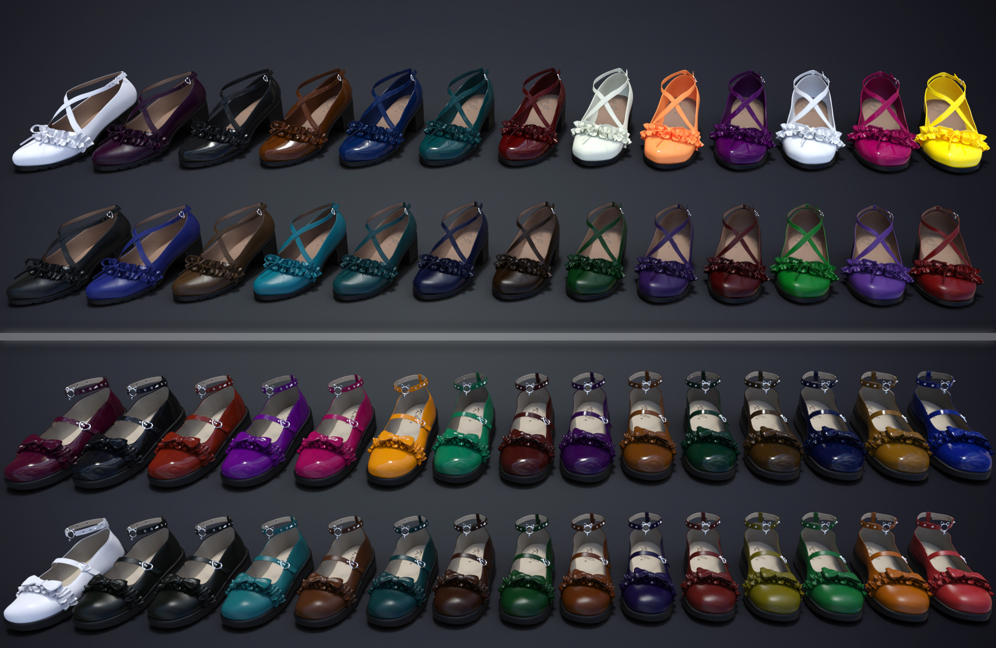 KuJ Kawaii Fashion Socks and Shoes Collection II for Genesis 8 and 8.1 Females KuJ Kawaii Fashion Socks and Shoes Collection II for Genesis 8 and 8.1 Females by: Kujira, 3D Models by Daz 3D