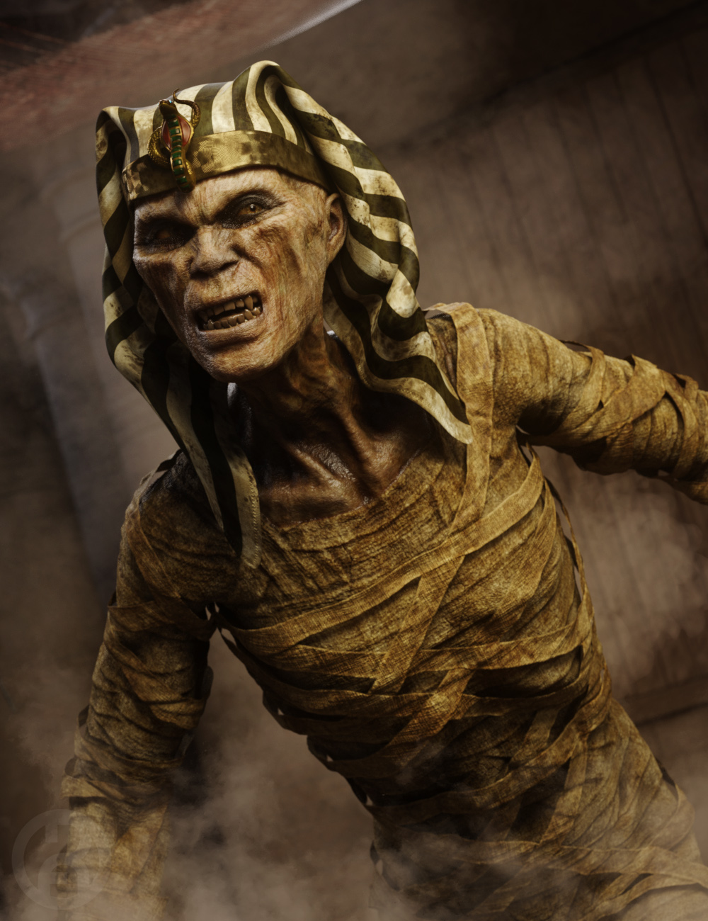 Amun-Raw Mummy for Genesis 8.1 Male by: RawArt, 3D Models by Daz 3D