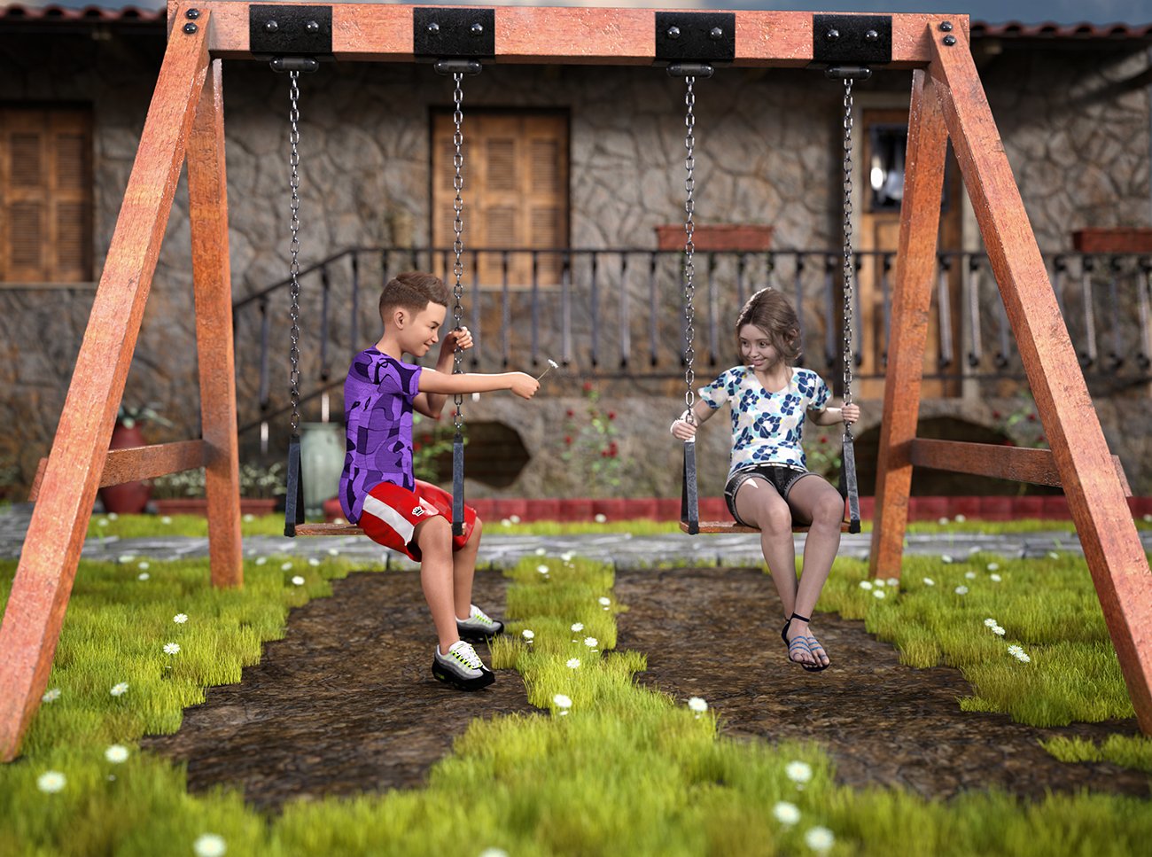 MD Backyard's Swing MD Backyard's Swing by: MikeD, 3D Models by Daz 3D