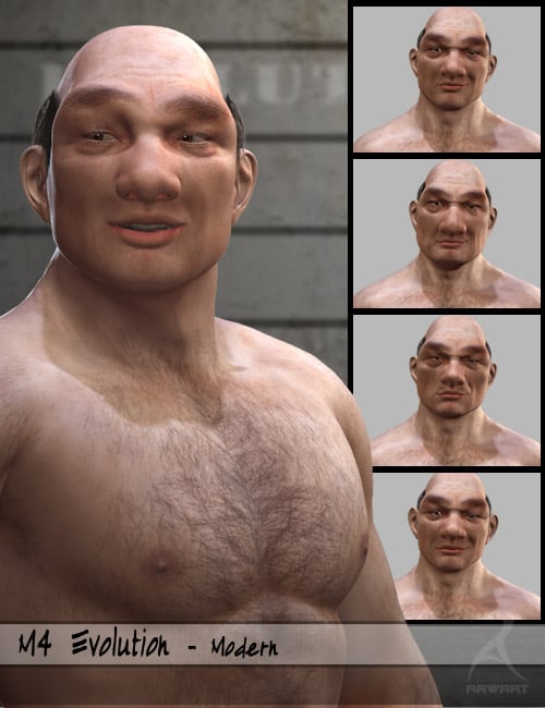 M4 Neanderthal Evolution by: RawArt, 3D Models by Daz 3D