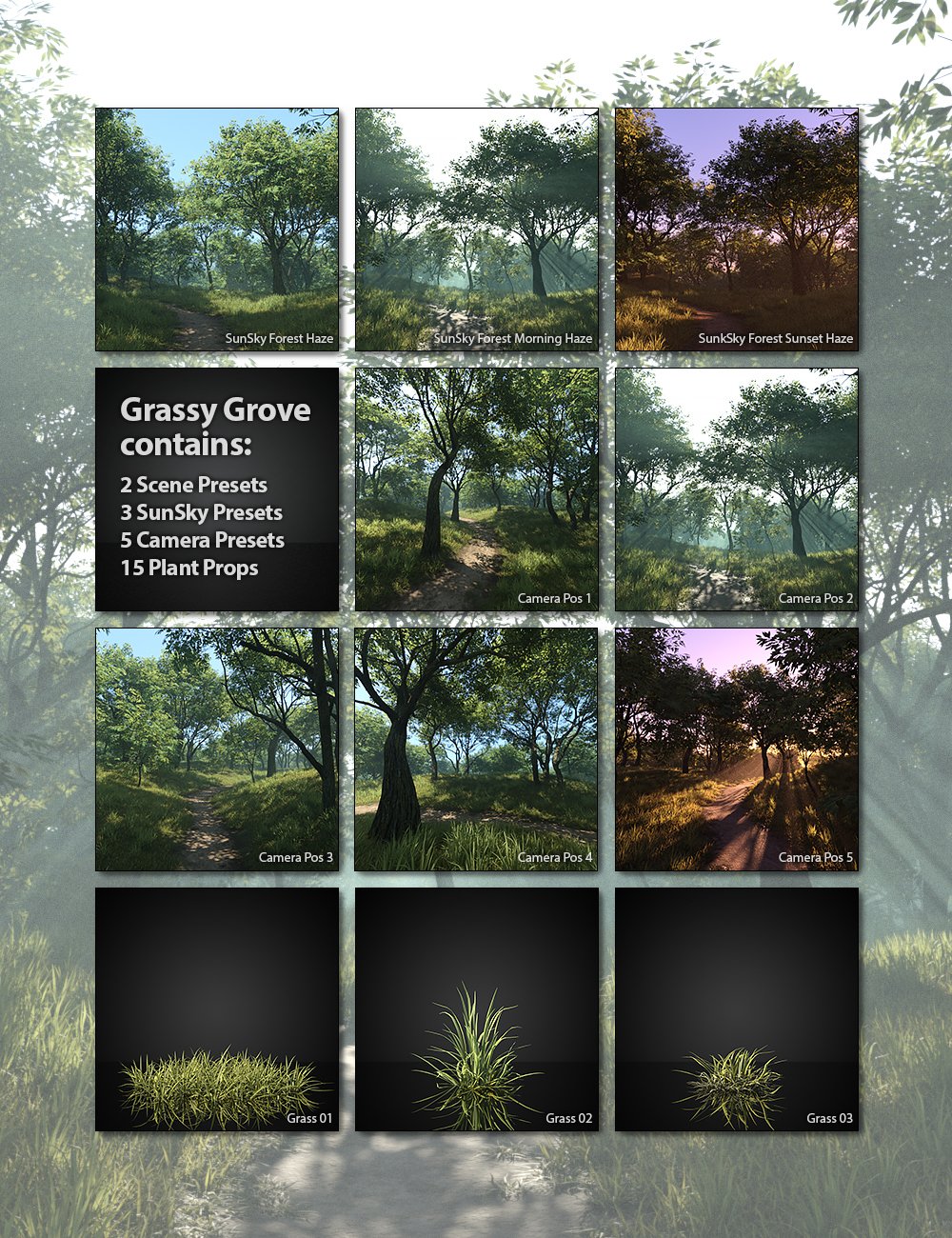 Grassy Grove Grassy Grove by: HowieFarkes, 3D Models by Daz 3D