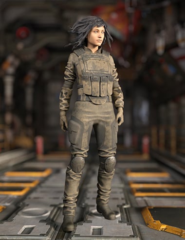 Assault Soldier Outfit for Genesis 8.1 Females | Daz 3D