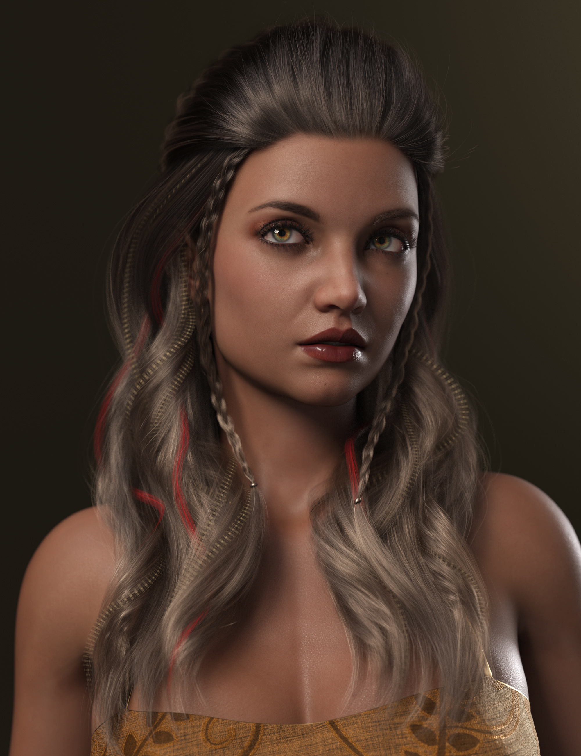 Heroic Curly Style Hair for Genesis 8 Female by: outoftouch, 3D Models by Daz 3D