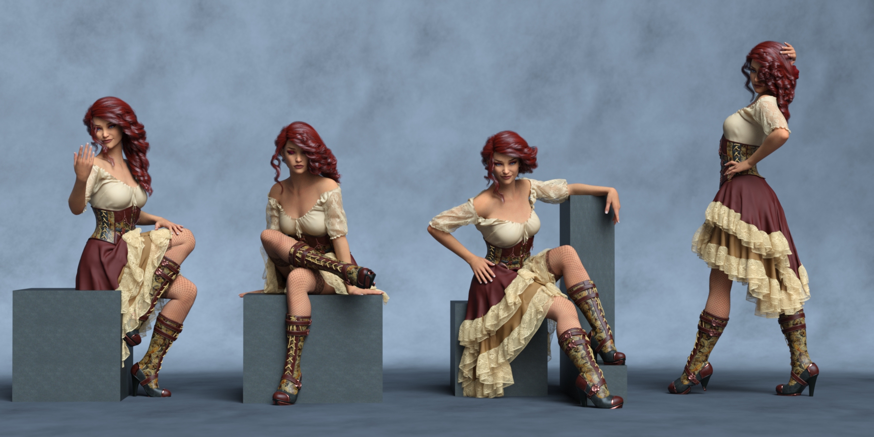 Showgirl Poses for Genesis 8.1 Female by: Ensary, 3D Models by Daz 3D