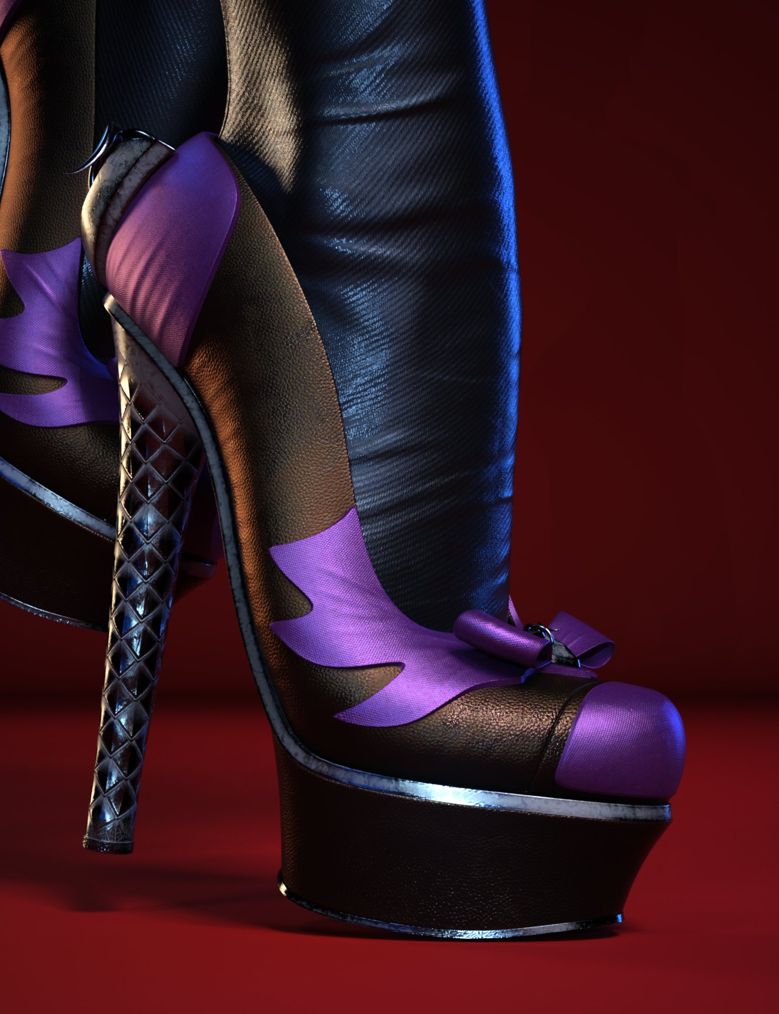 Dark Nun Shoes for Genesis 8 and 8.1 Females by: HM, 3D Models by Daz 3D