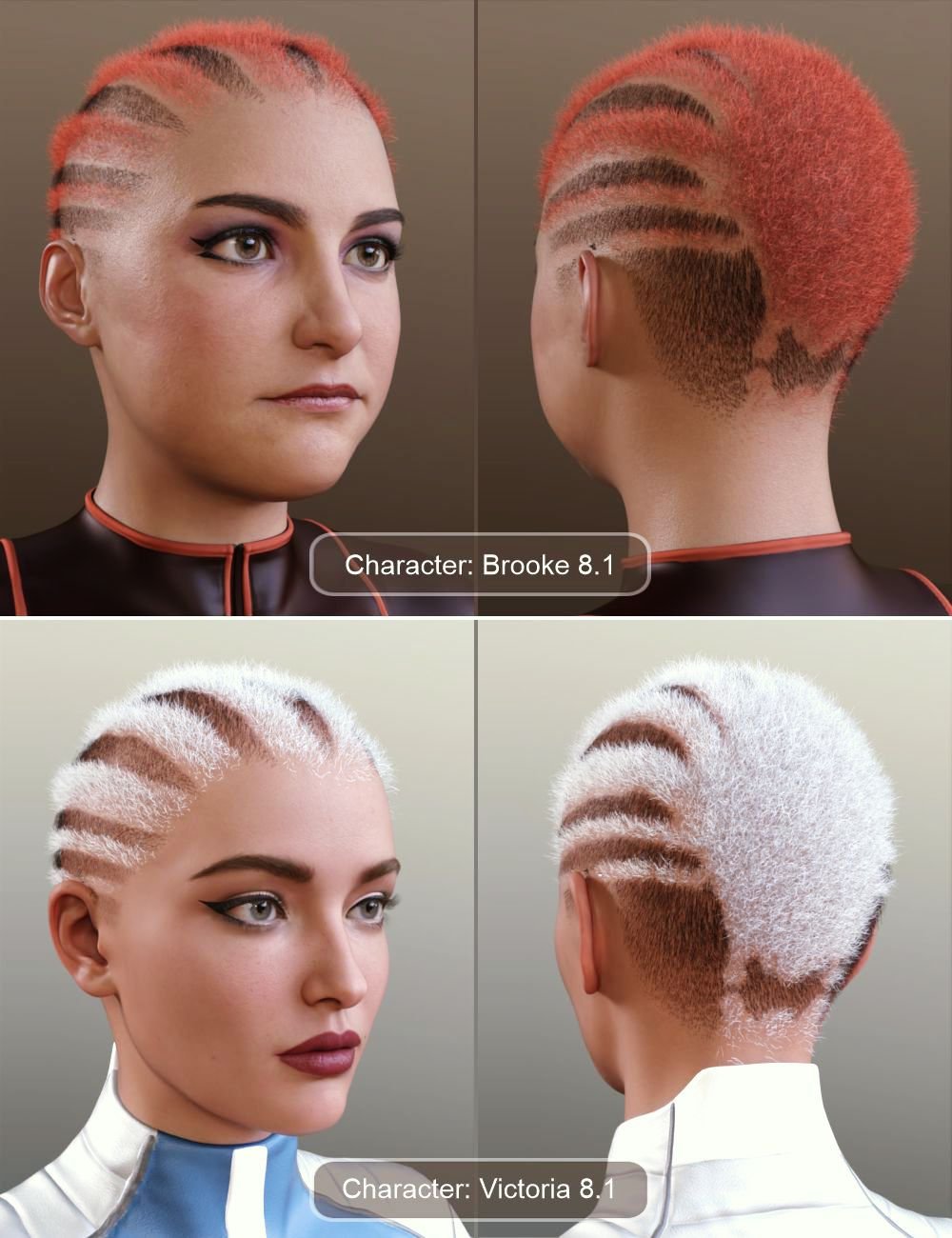 Marta Fashionable Design Hair for Genesis 8.1 Female by: AlFan, 3D Models by Daz 3D