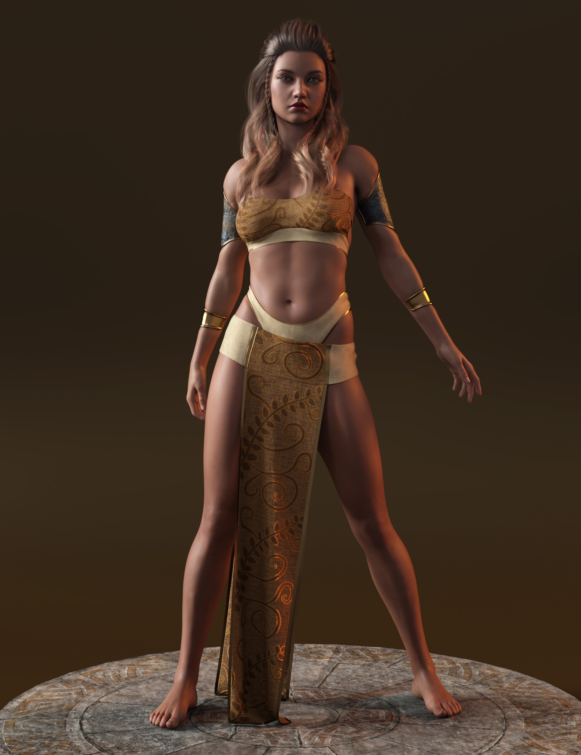 dForce Heroic Loincloth Outfit for Genesis 8 and 8.1 Female by: outoftouch, 3D Models by Daz 3D