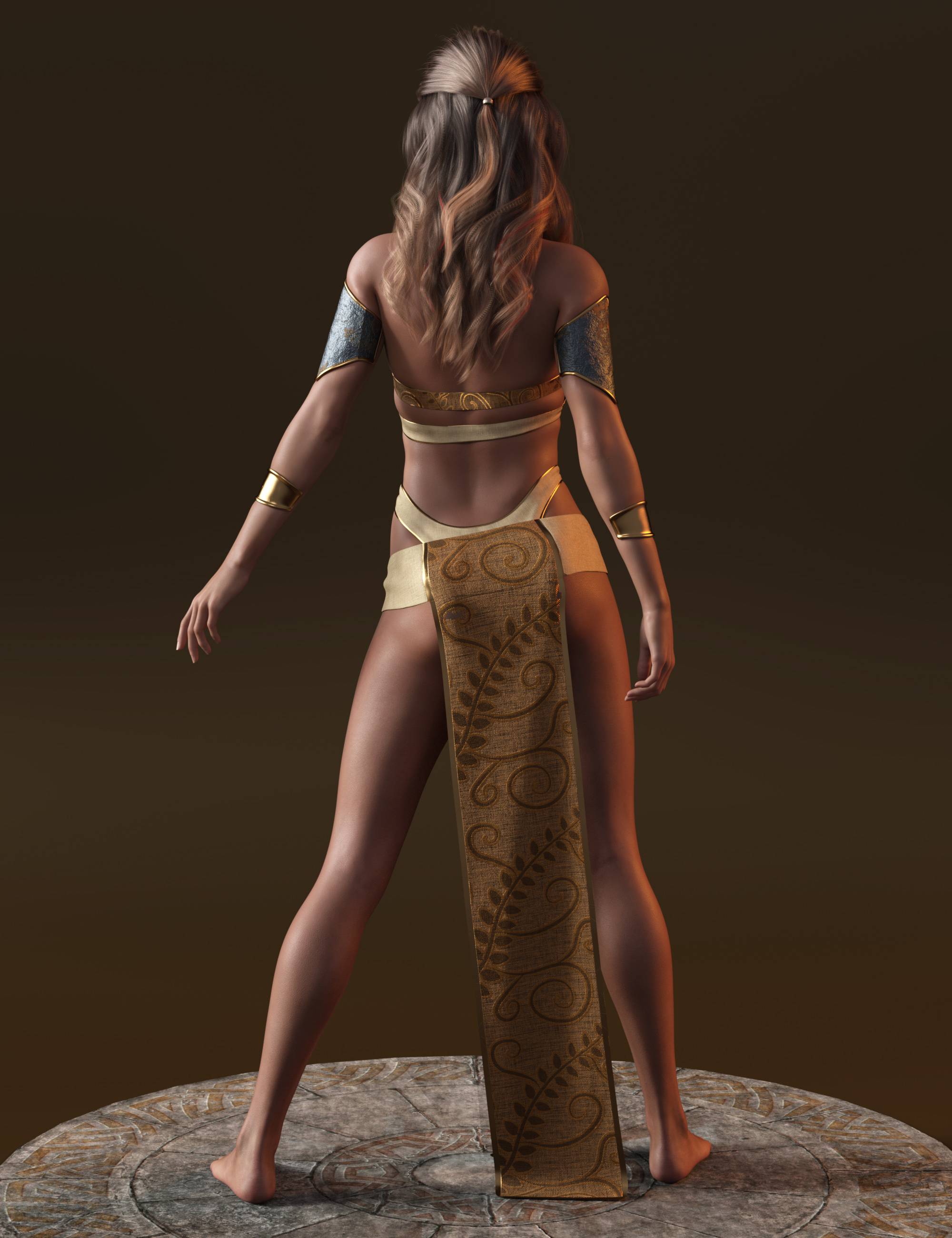 dForce Heroic Loincloth Outfit for Genesis 8 and 8.1 Female by: outoftouch, 3D Models by Daz 3D
