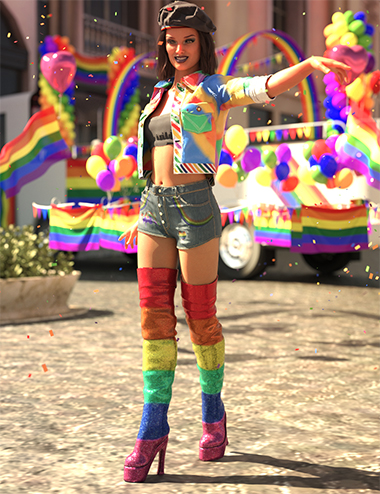 Pride Outfit Boots for Genesis 8 and 8.1 Females