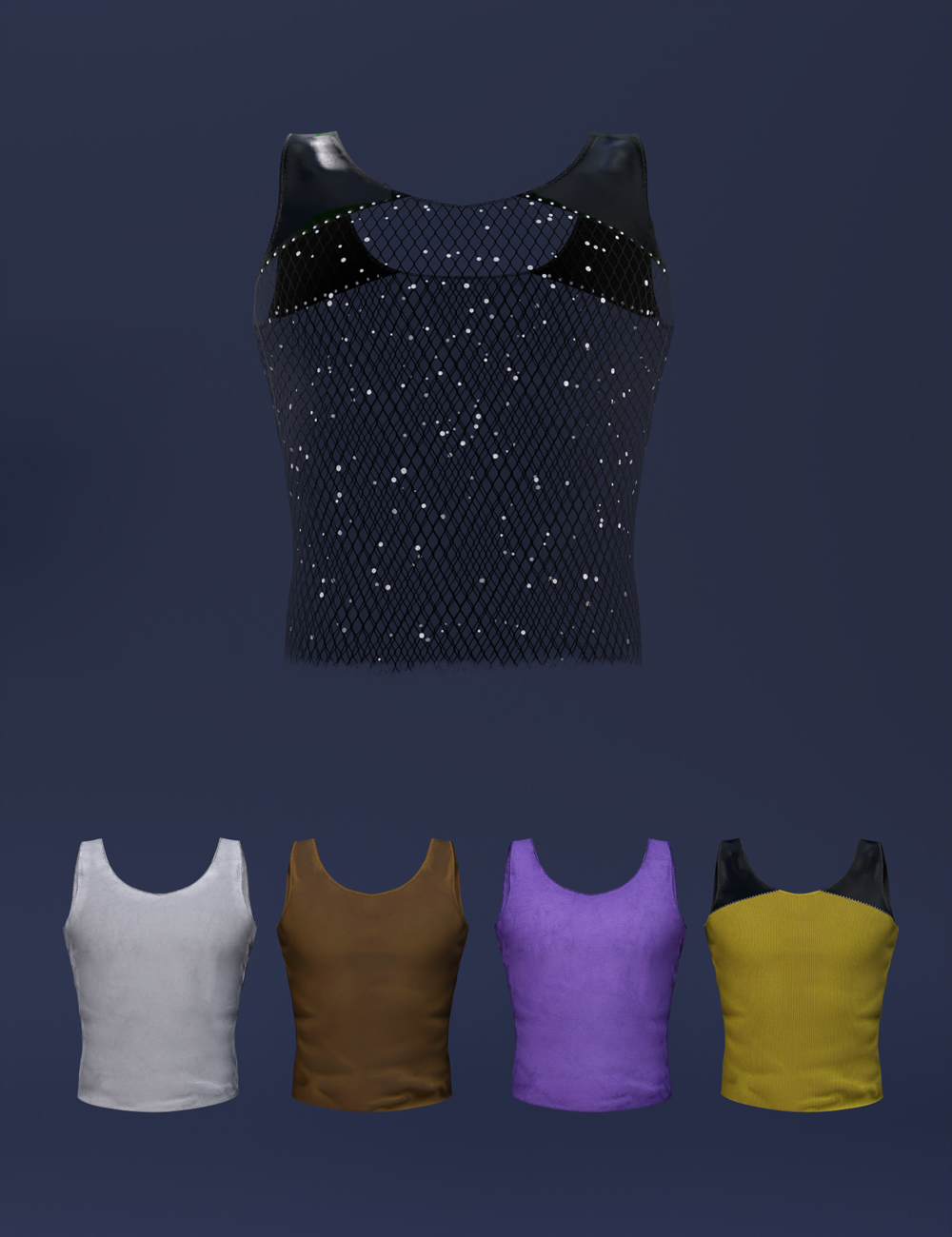 Shadow Realm Tank Top for Genesis 8 and 8.1 Males by: Barbara BrundonUmblefugly, 3D Models by Daz 3D